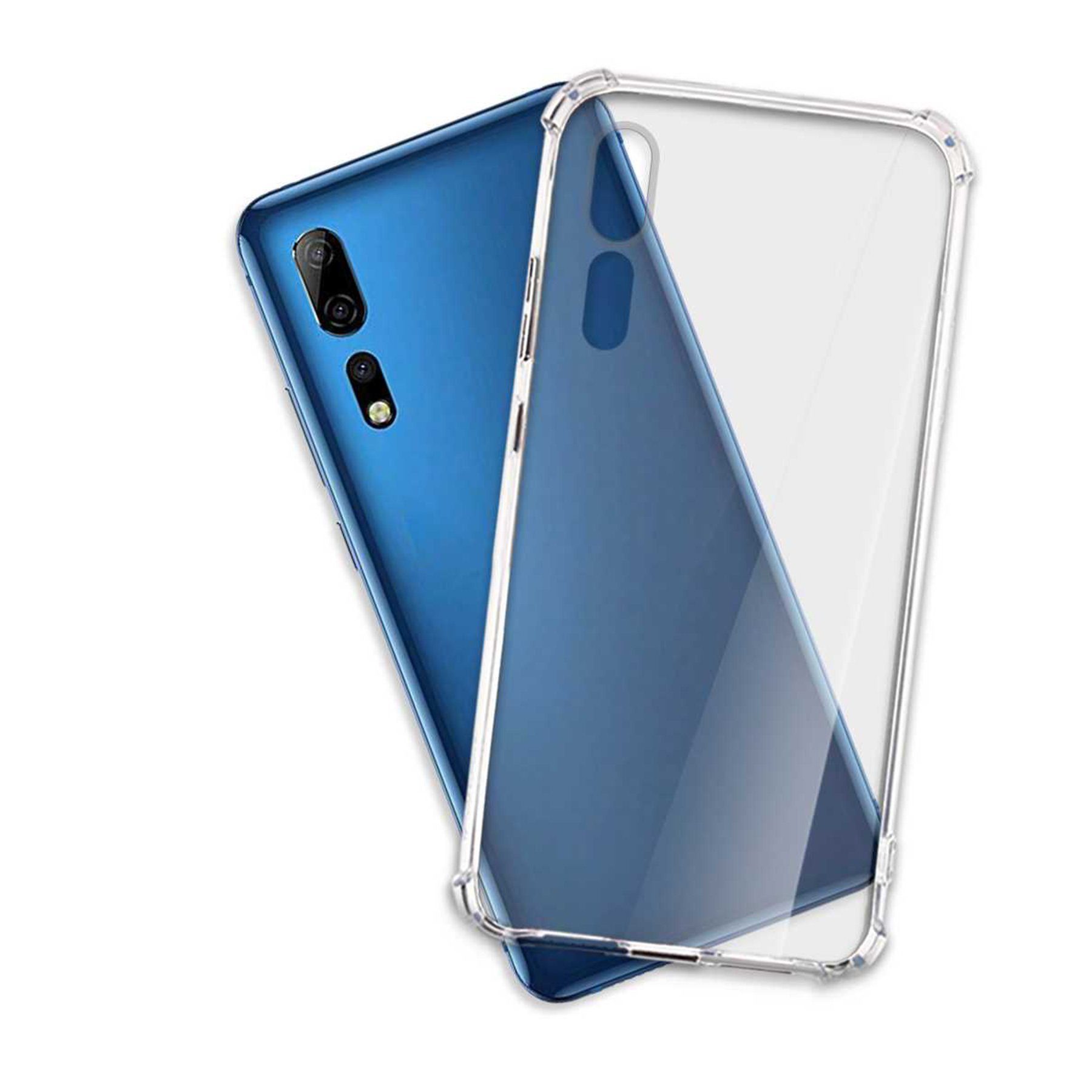 mtb more energy Smartphone-Hülle Clear Armor Case für ZTE Axon 10 Pro, Transparente TPU Schutzhülle Case Backcover mit Anti-Shock Verstärkung