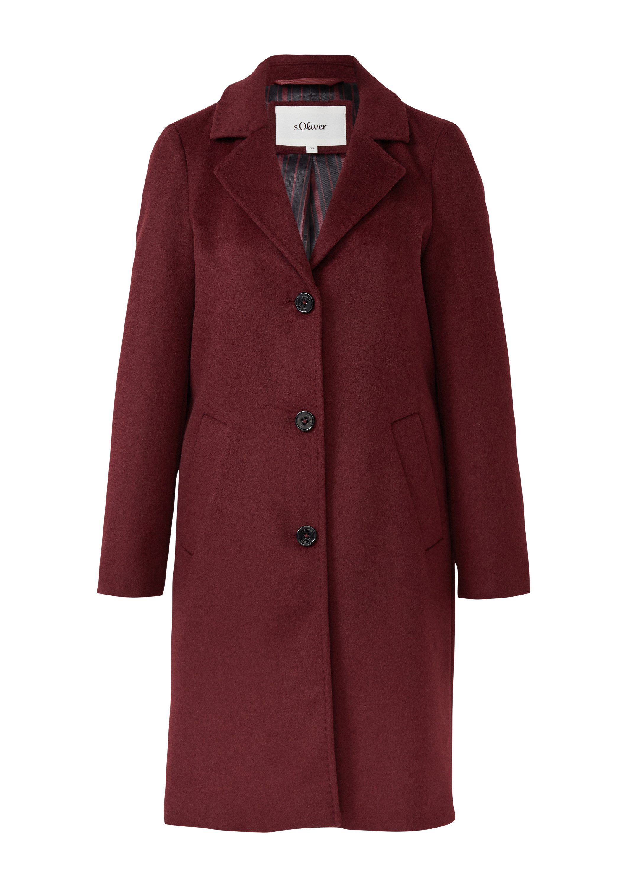s.Oliver Wintermantel Outdoor-Mantel Mantel aus Wollmix mit Reverskragen günstig online kaufen