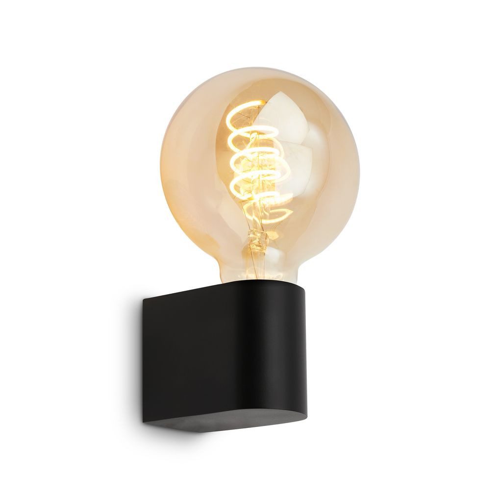 Briloner Leuchten Wandleuchte Outdoor Wandlampe Badezimmerlampe IP44 E27 2182015, ohne Leuchtmittel, Abhängig vom Leuchtmittel - Warmweiß / Neutralweiß / Kaltweiß, Wandlampe Bad 4,5 x 8 x 9,5 cm Schwarz max. 10W Badezimmer Badlampe