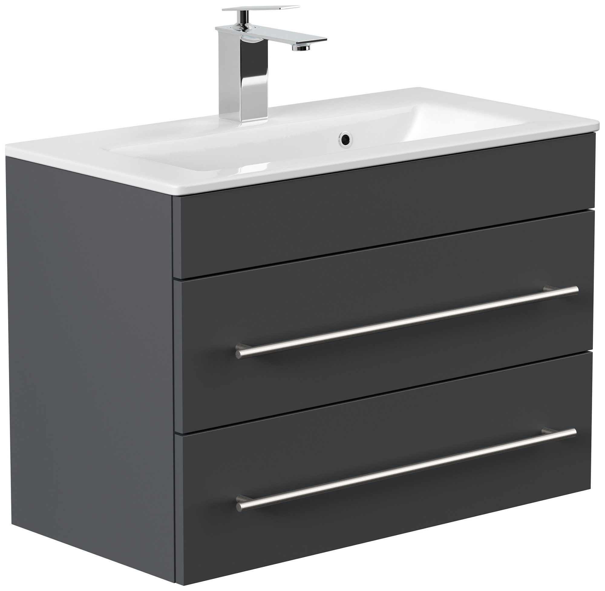 Magnolia Home Waschtisch Badmöbel Mars 700 SlimLine SoftClose grafit