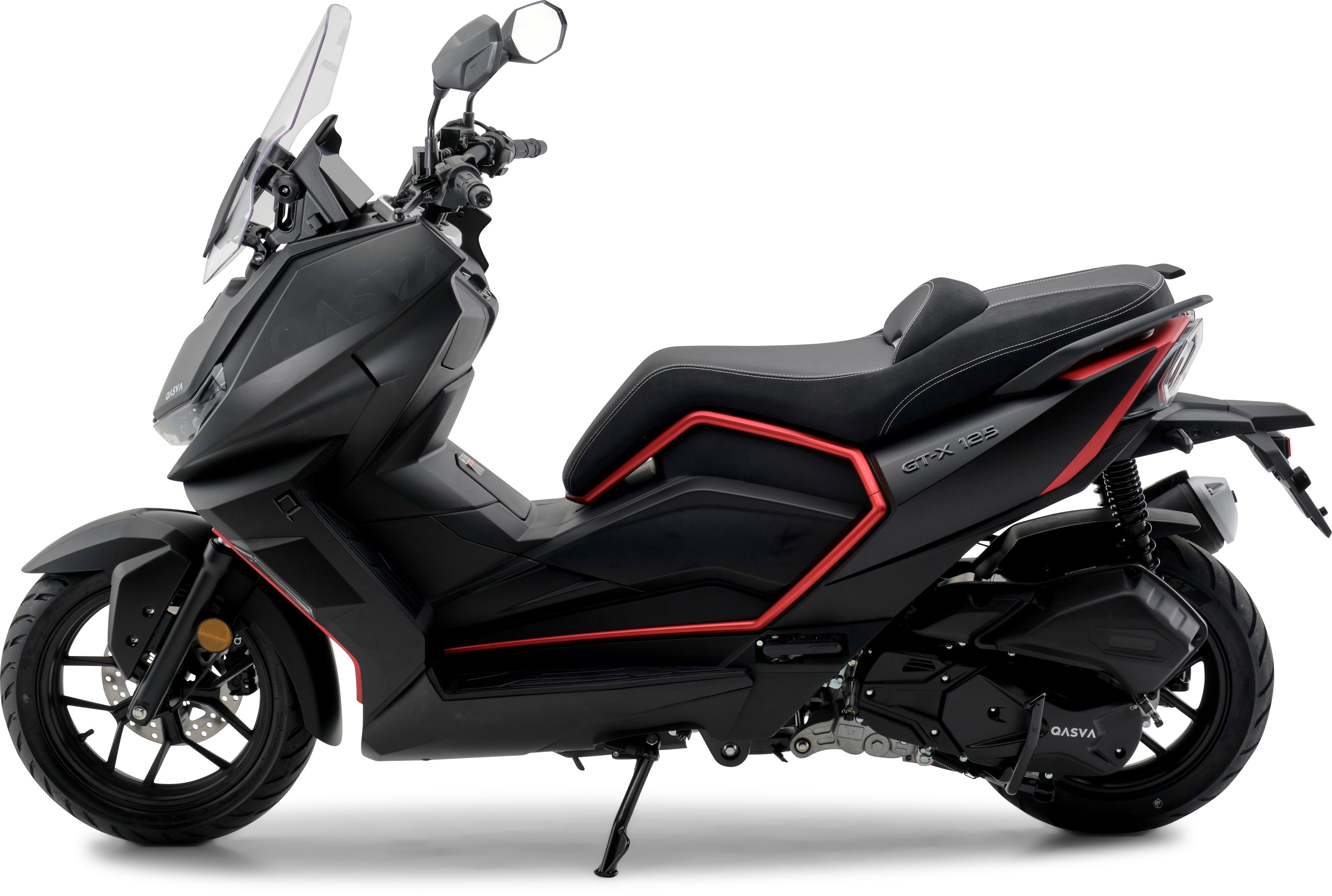 Burnout GT-X 125cc Dark Fire Scooter, 125cc, 92 km/h, Euro 5+, LED Lighting, Navigation, 7-inch TFT Speedometer, Adjustable Windshield