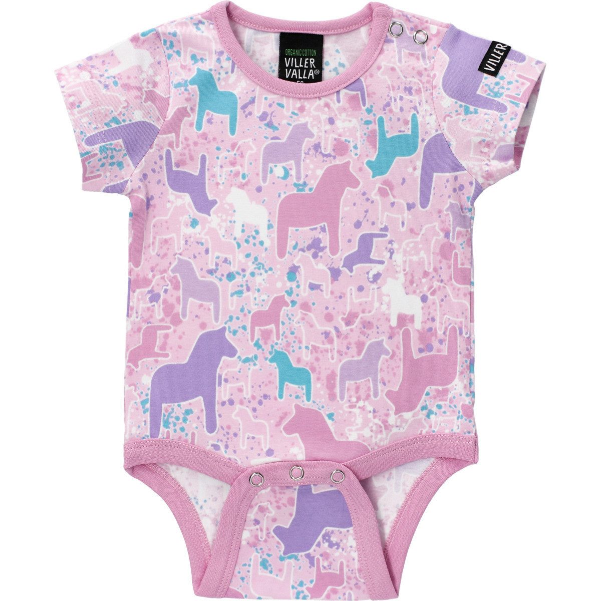 Villervalla Kurzarmbody Dala Mädchen (1-tlg) Babybody mit kurzen Ärmeln, Bodysuit, Babybody, Einteiler, Basic-Body