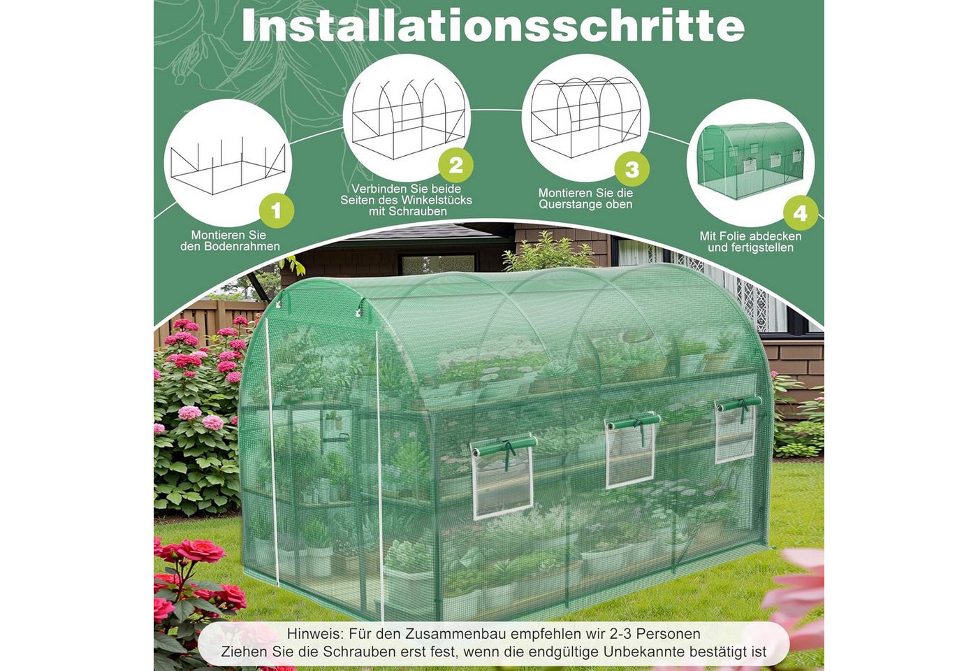 HomeMiYN Gewächshaus Foliengewächshaus... HomeMiYN Gewächshaus Foliengewächshaus...