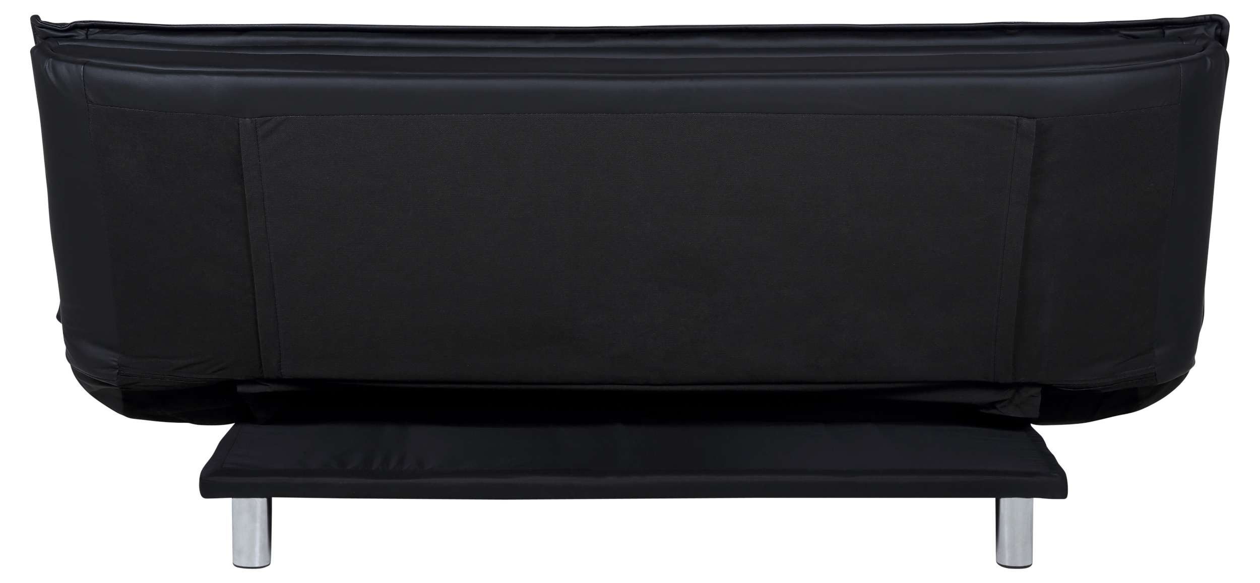 99rooms 3-Sitzer Wiks, Sofa, Schlafsofa, PU Leder look, Gestell Chrom Stahl, mit Quersteppung und click & clack