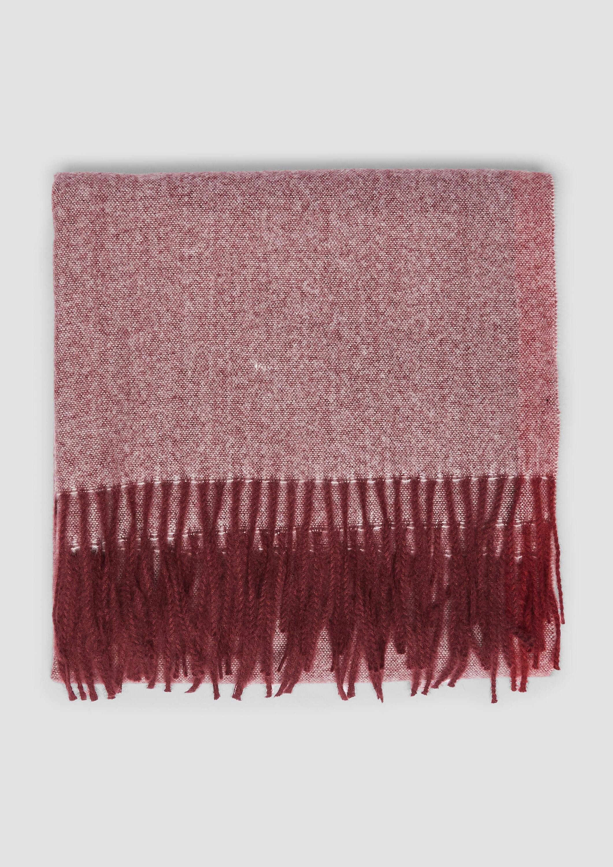 s.Oliver Schal Tuch, Schal mit Fransen und Colour-Blocking