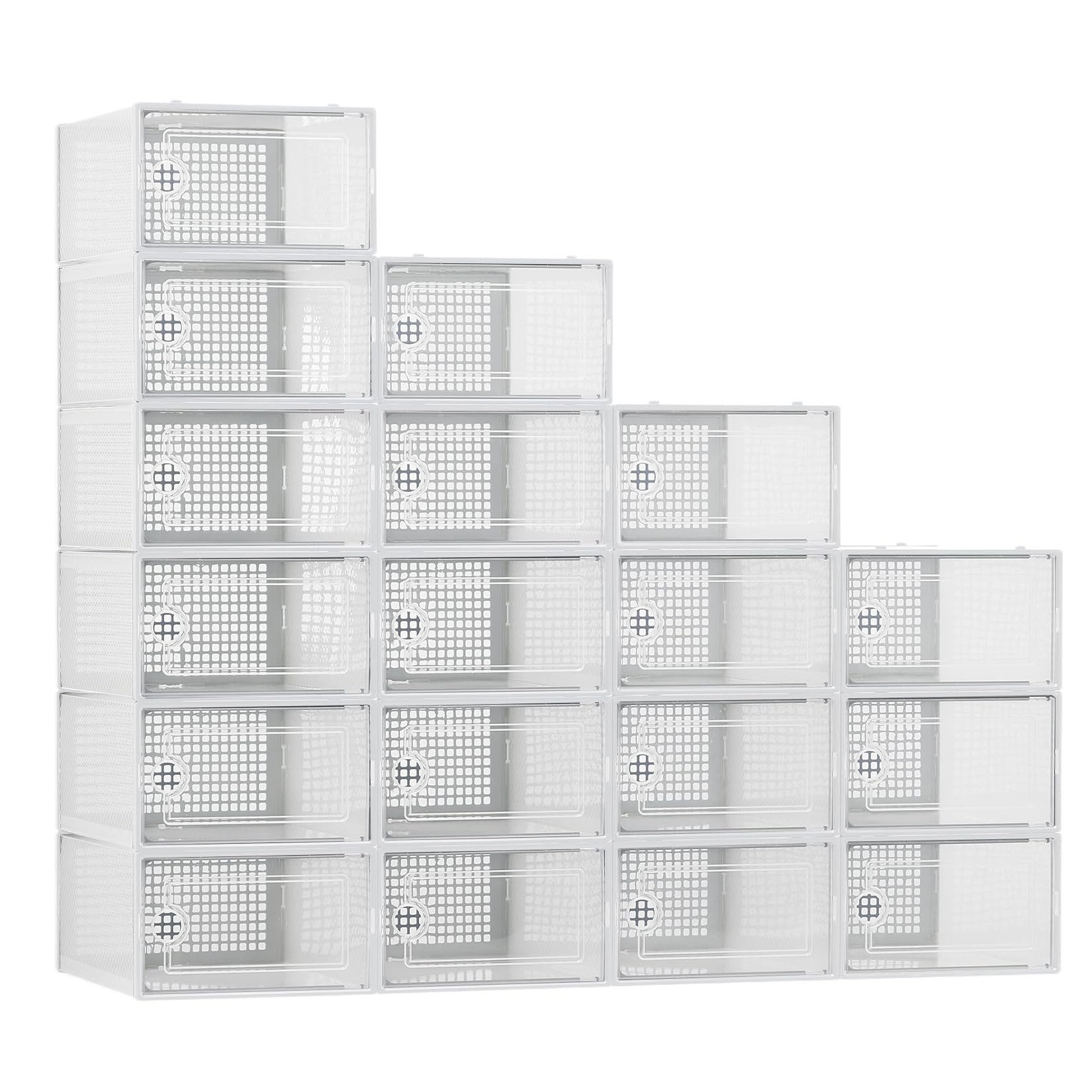 Schuhbox Schuhboxen 18-Pack Schuh Aufbewahrung Organisatoren Plastikboxen