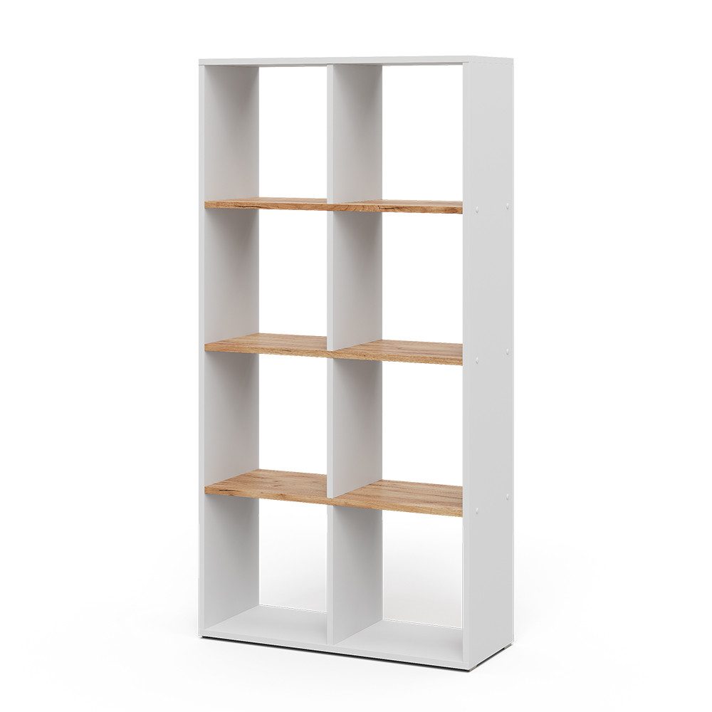 Vicco Raumteiler Scutum, Weiß/Goldkraft Eiche, 143 günstig online kaufen