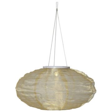 MARELIDA LED Lampion LED Solar Lampion für Balkon Terrasse Party D: 35cm Lichtsensor gold, LED Classic, warmweiß (2100K bis 3000K)