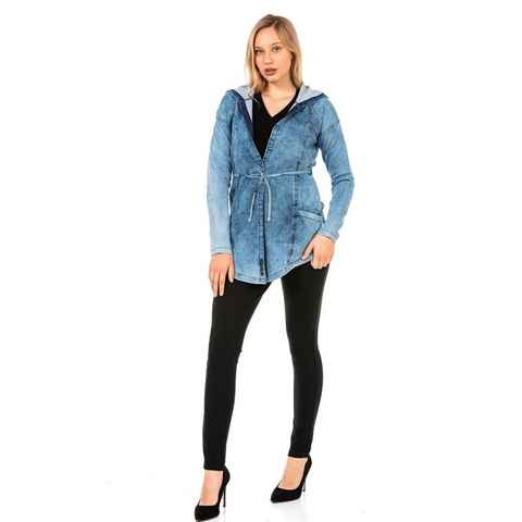 Cipo & Baxx Jeansjacke mit praktischer Schnürung