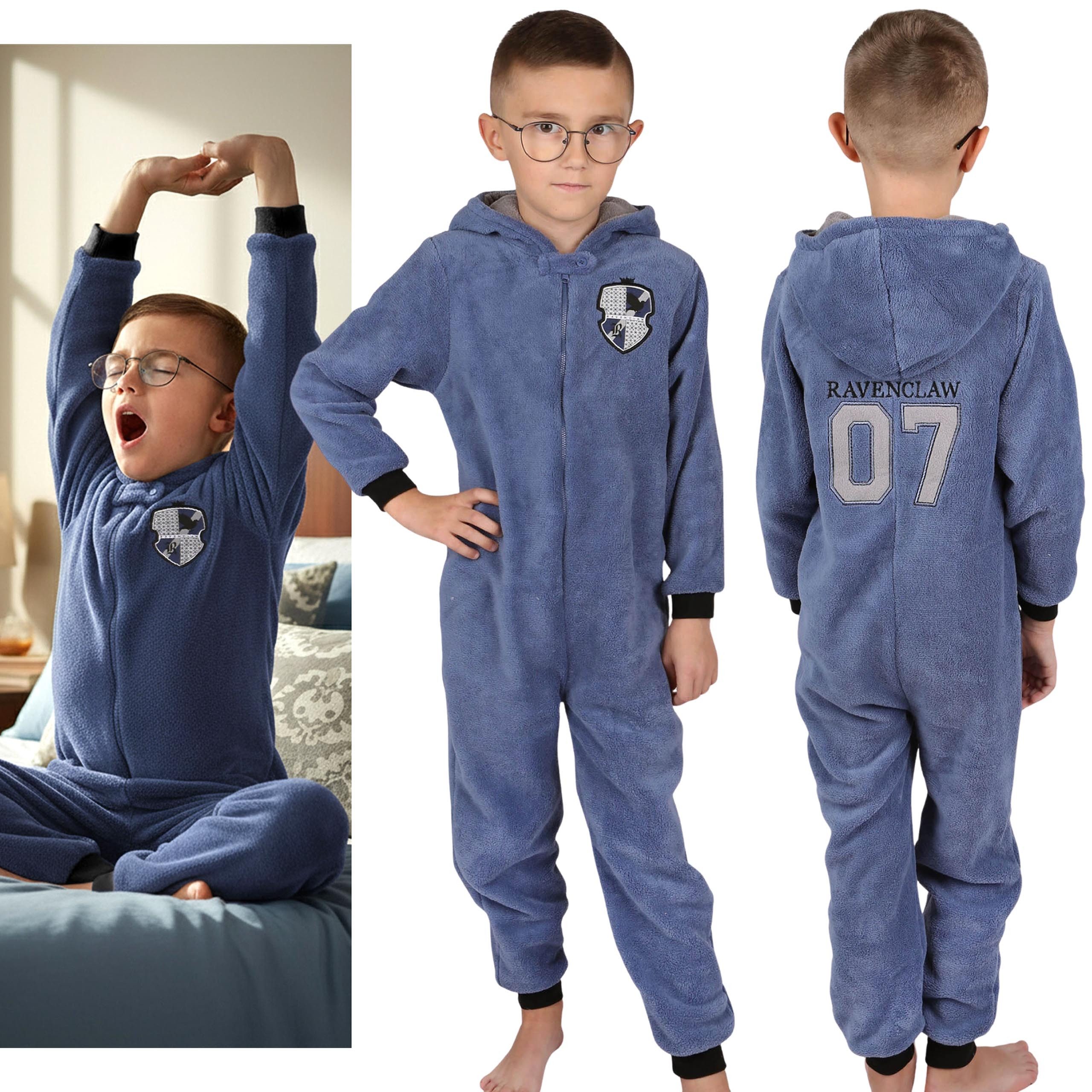 Harry Potter Schlafanzug Harry Potter Ravenclaw Kinder Onesie, warmer Fleece-Schlafanzug