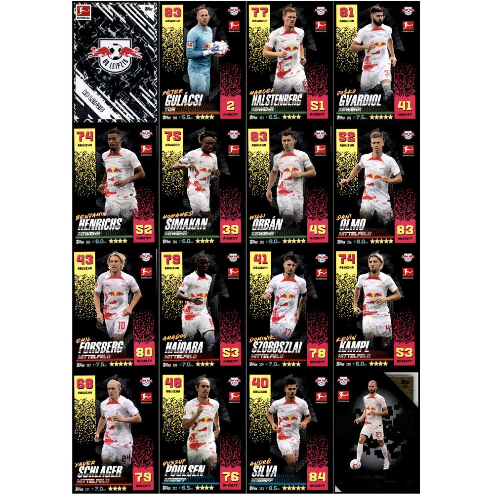 Topps Sammelkarte Topps Match Attax - 2022/23 - Mannschaftspaket - RB LEIPZIG
