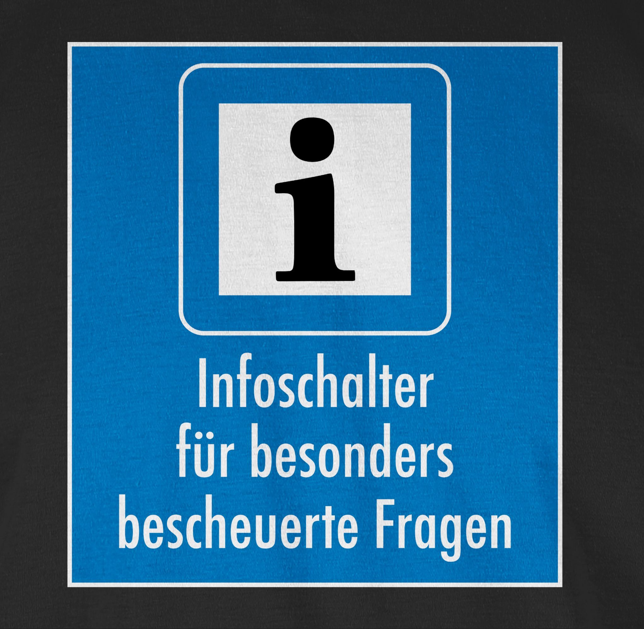 Shirtracer T-Shirt Infoschalter für besonders bescheuerte Fragen, Infoschalter für dumme Kollegen - Herren