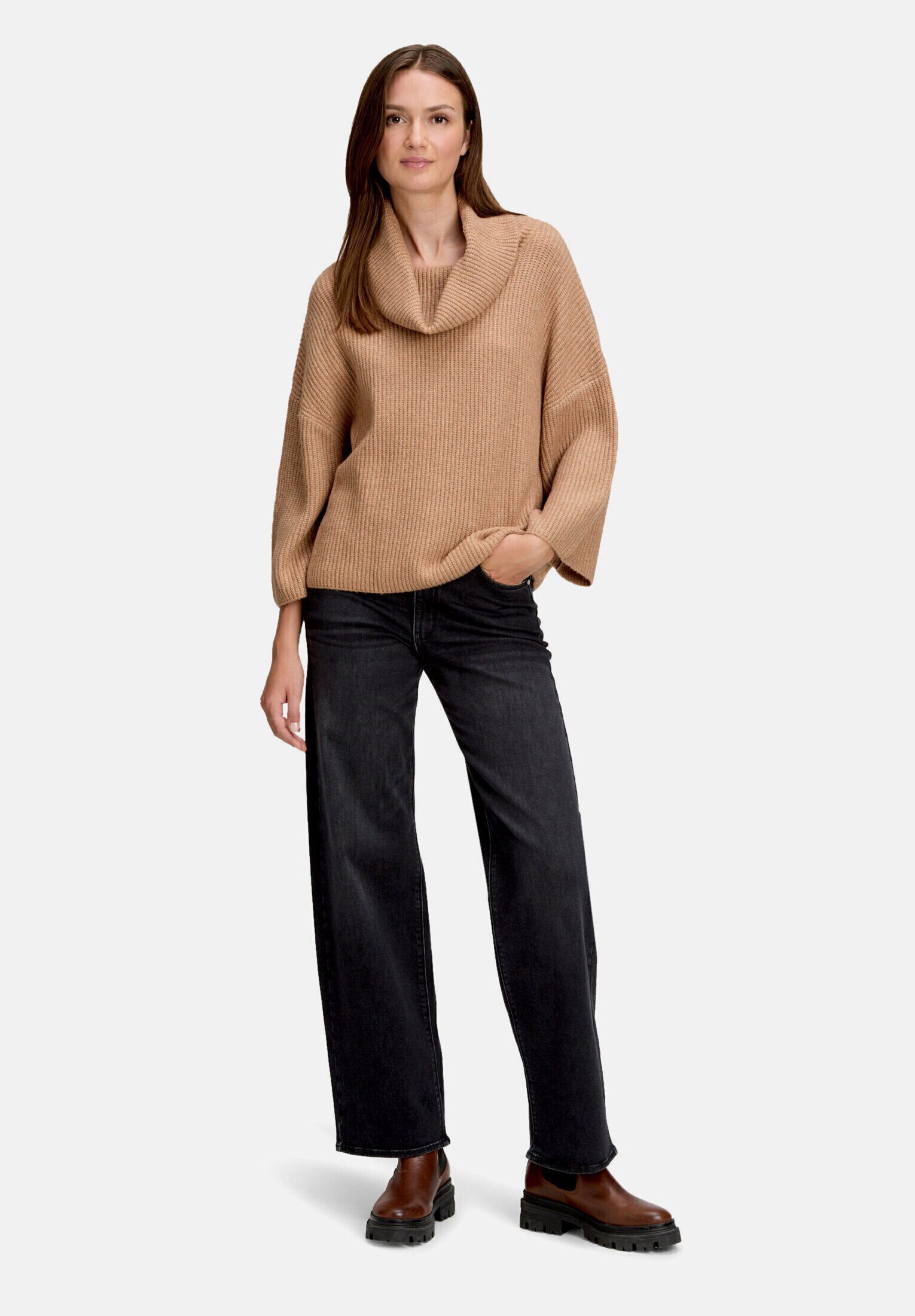 Betty&Co Strickpullover Damen mit Kragen (1-tlg)