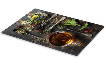 Posterlounge Acrylglasbild Editors Choice, Tee mit Honig, wilden Beeren und Blumen, Küche Fotografie
