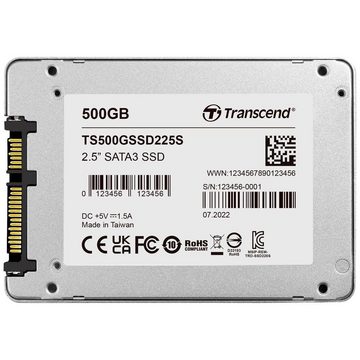 Transcend 2.5″ SSDs SATA III 6Gb/s SSD225S 500GB SSHD-Hybrid-Festplatte, 3D NAND