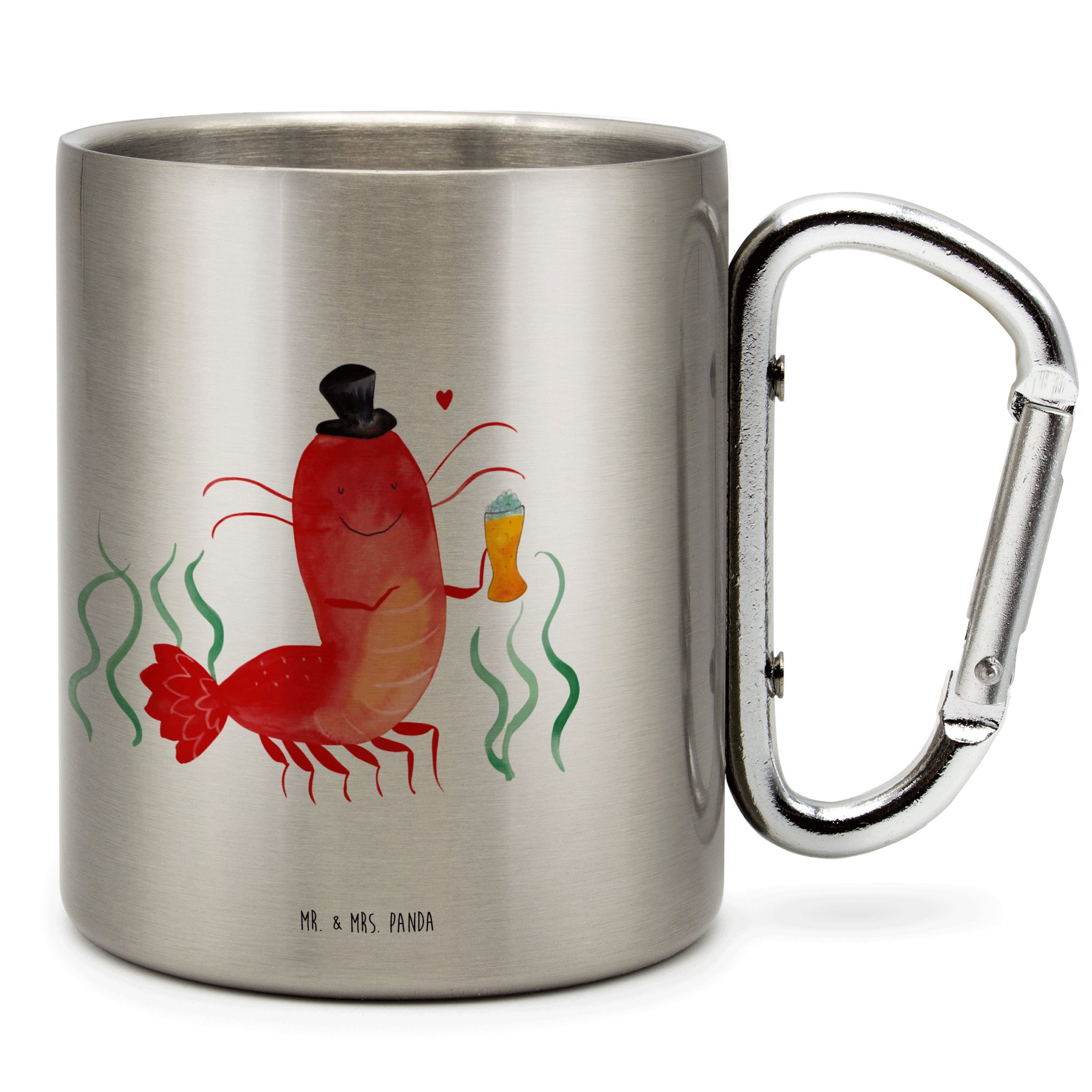Mr. & Mrs. Panda Tasse Hummer Weizen, Thermobecher, Transparent, Teetasse, Bier, Gasthaus, R, 1-tlg., Edelstahl