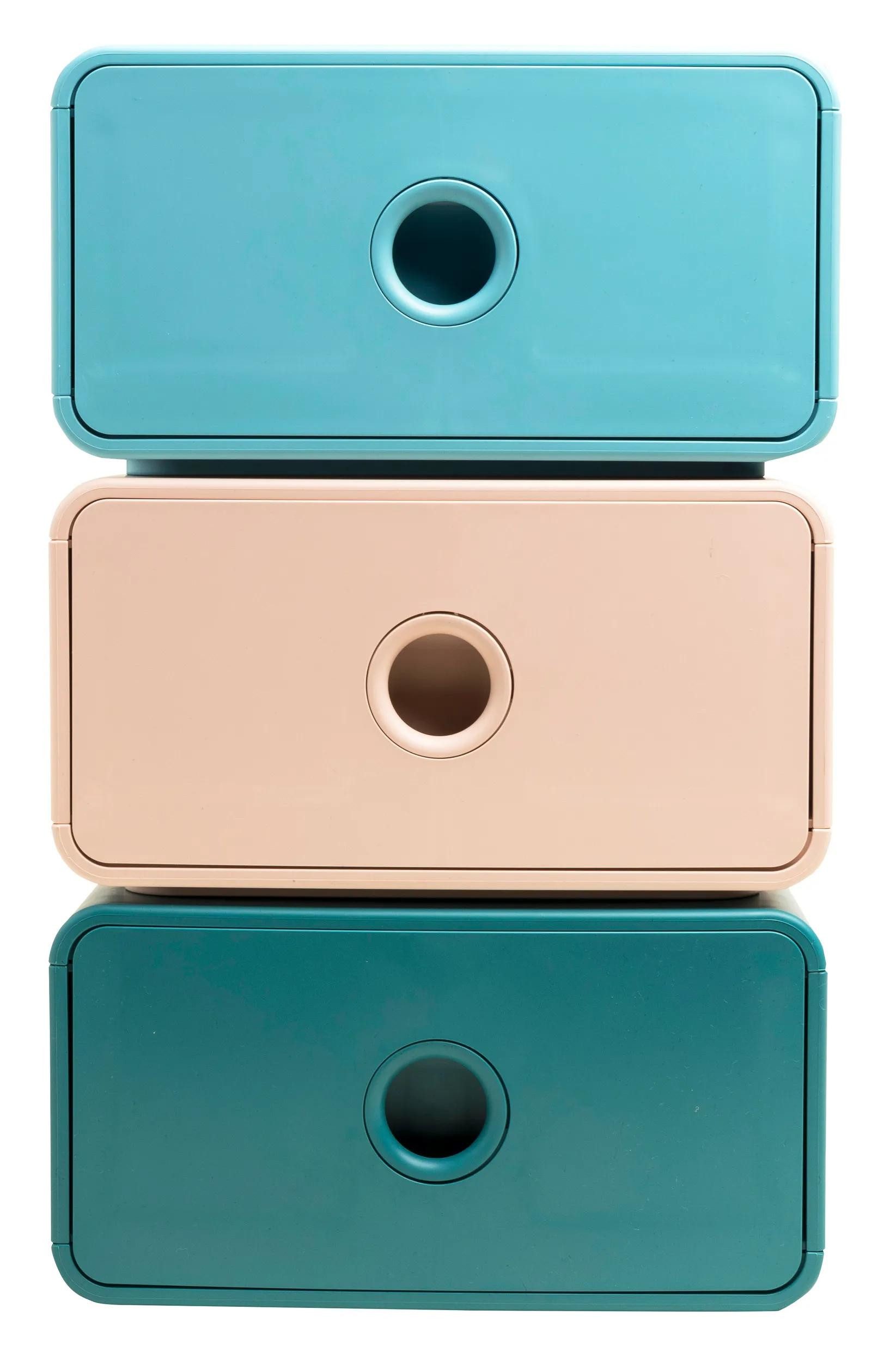 EXACOMPTA Aufbewahrungsbox 3x Ablagemodul Tiny Box, 1 Schublade, Skandi - 315431D, Boxen stappelbar