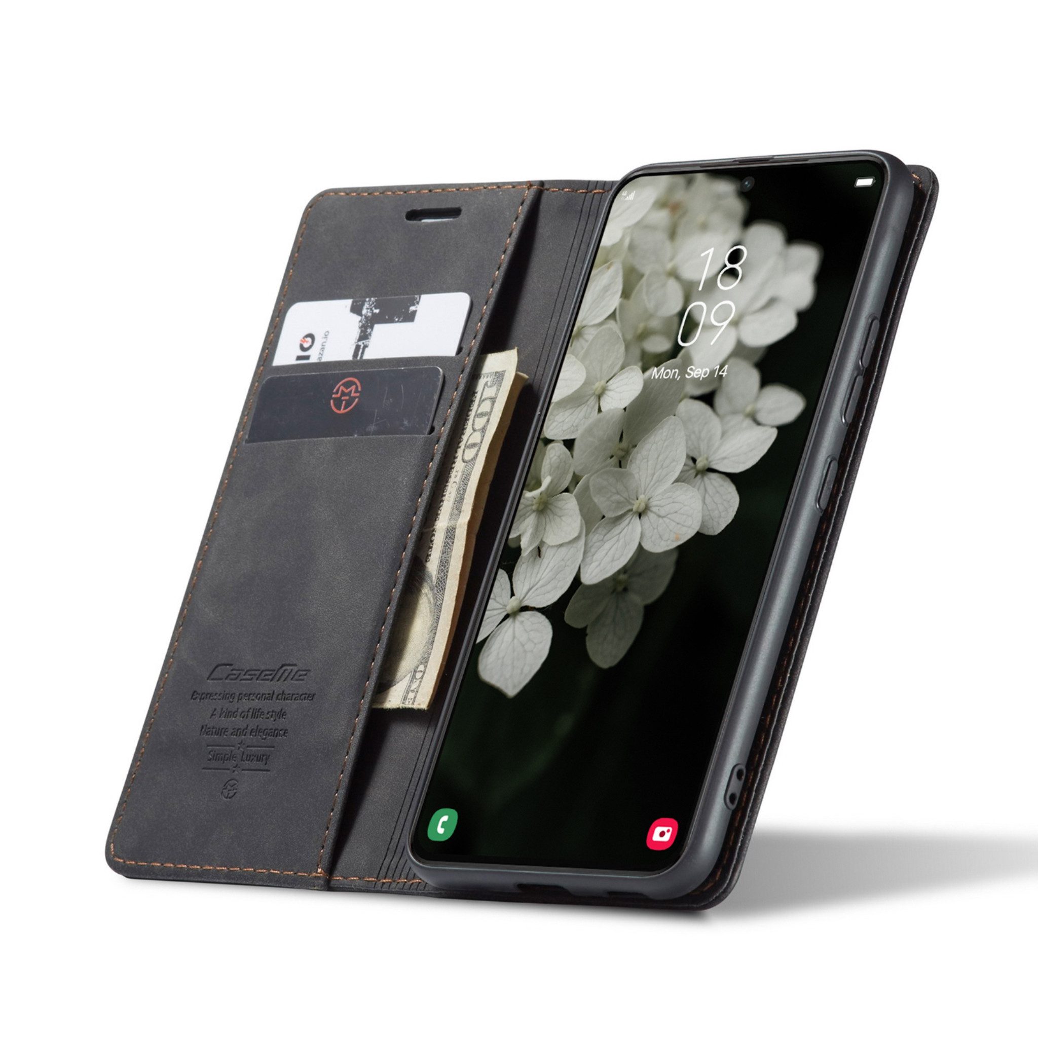 CaseMe Handyhülle Handyhülle für iphone Klapphülle Case Tasche mit Magnet Kartenfach – Bild 2 von 5