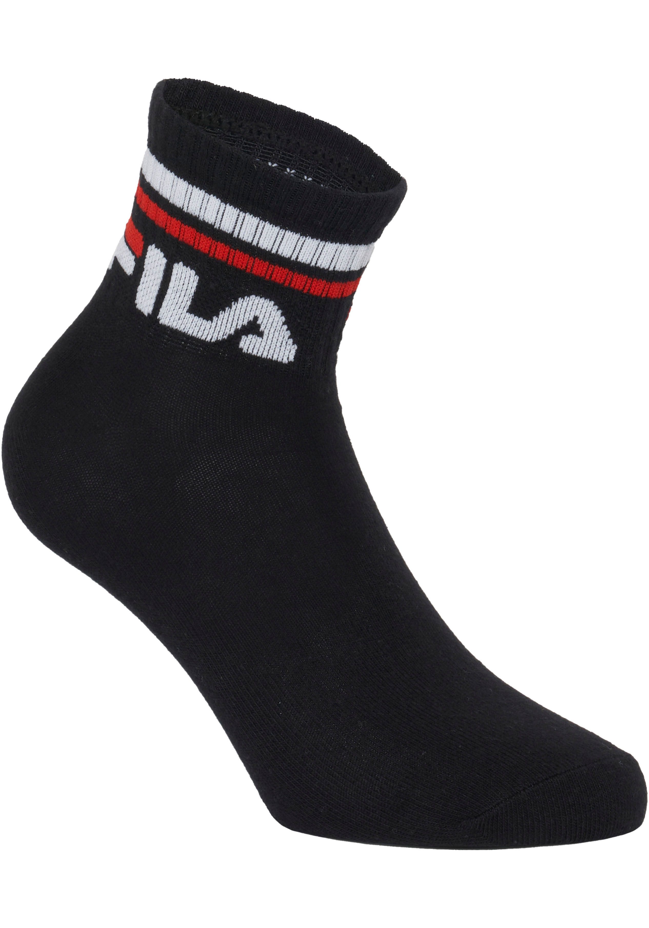 Fila Kurzsocken UNISEX QUARTER PLAIN SOCKS (6-Paar) mit Logo-Schriftzug günstig online kaufen