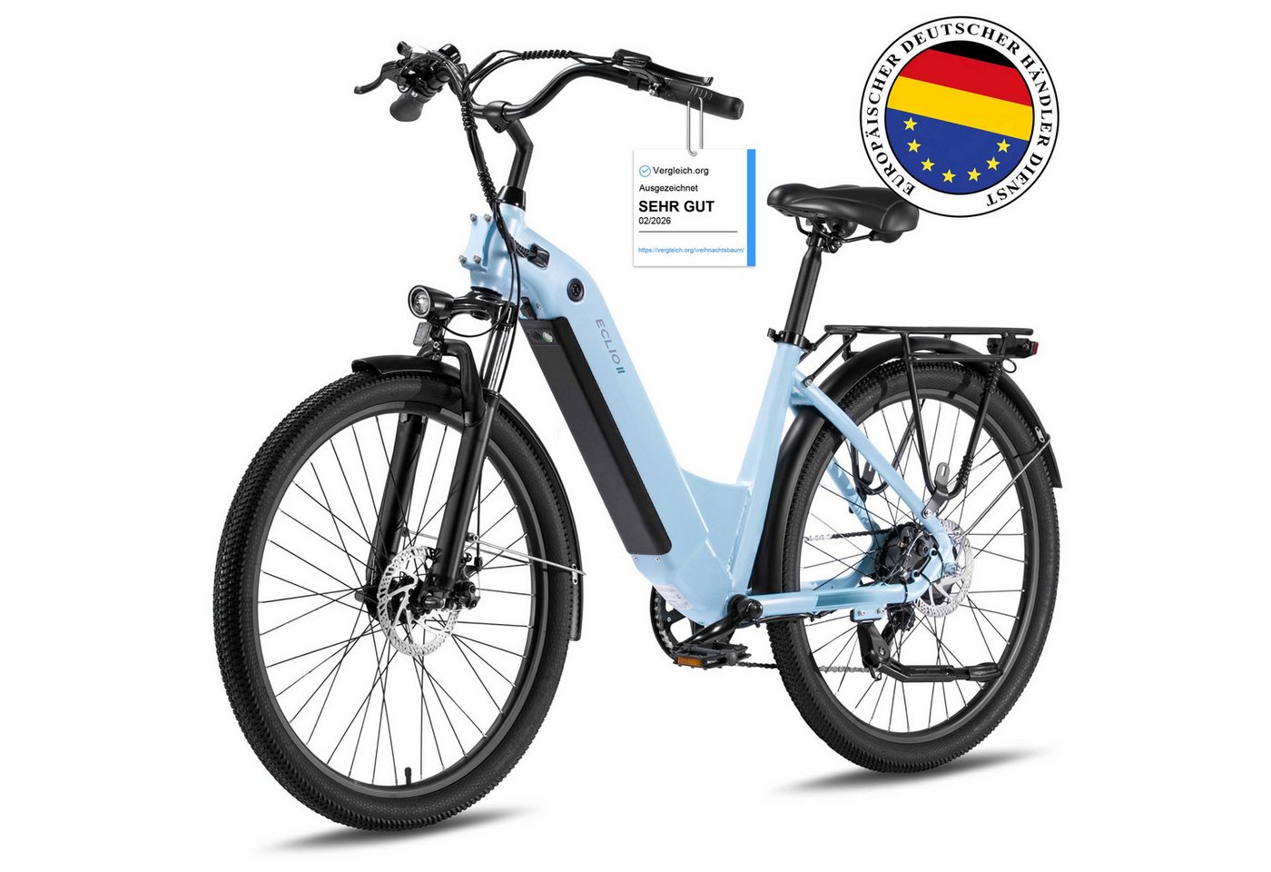 Vankel E-Bike e bike für herren 26 zoll 18.2AH 36V 655WH damen 120km Elektrofahrrad, Kettenschaltung, Heckmotor, 655 Wh, Komfortables …