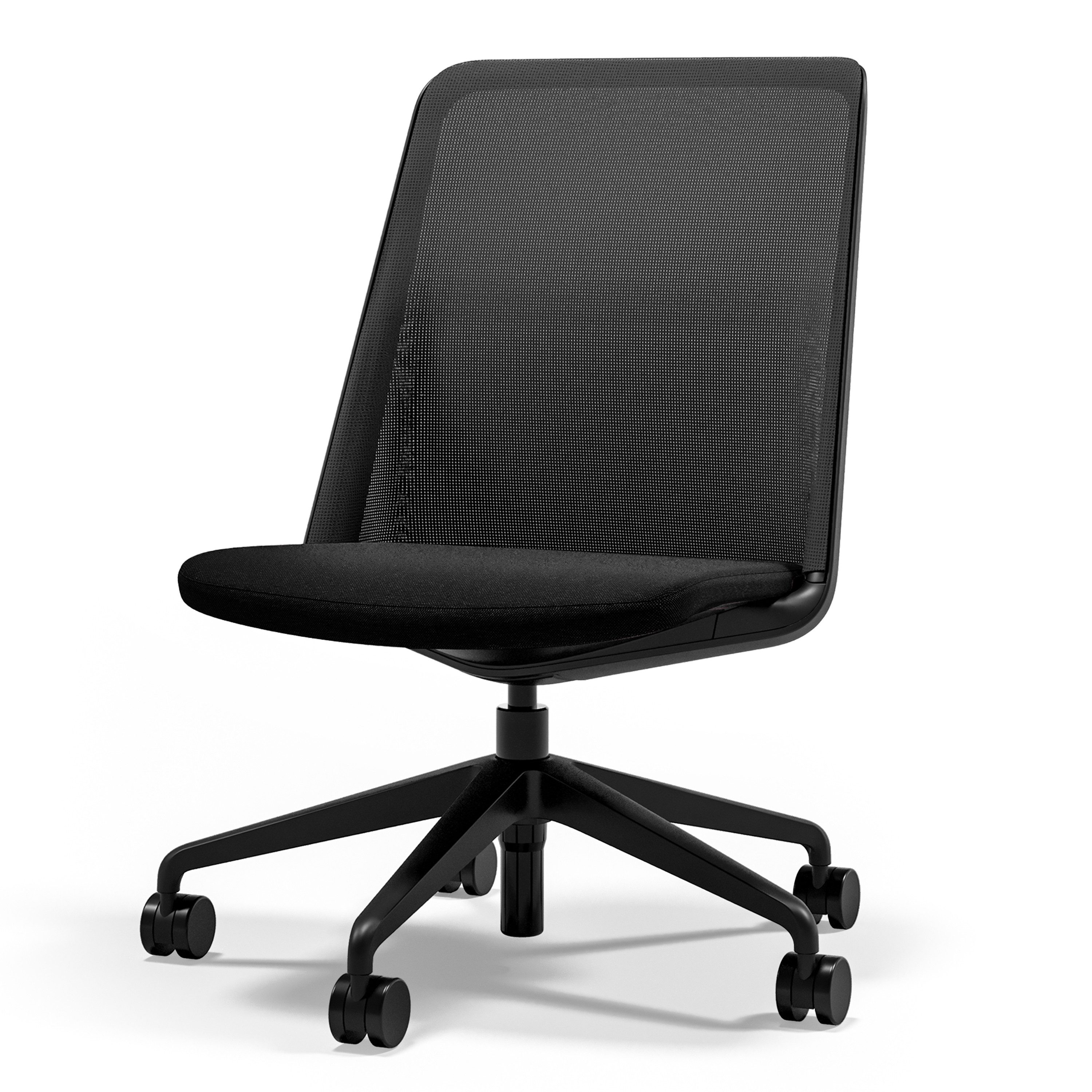 ASSMANN Büromöbel Bürostuhl Alassio (Rückenneige (0 – 12) stufenlos 5-strahliges Fußkreuz, Kunststoff schwarz Netzrücken für Luftzirkulation Ergonomisch gepolstert stufenlos verstellbar: 400 - 515 mm, einfache Montage, für Büro und Homeoffice)