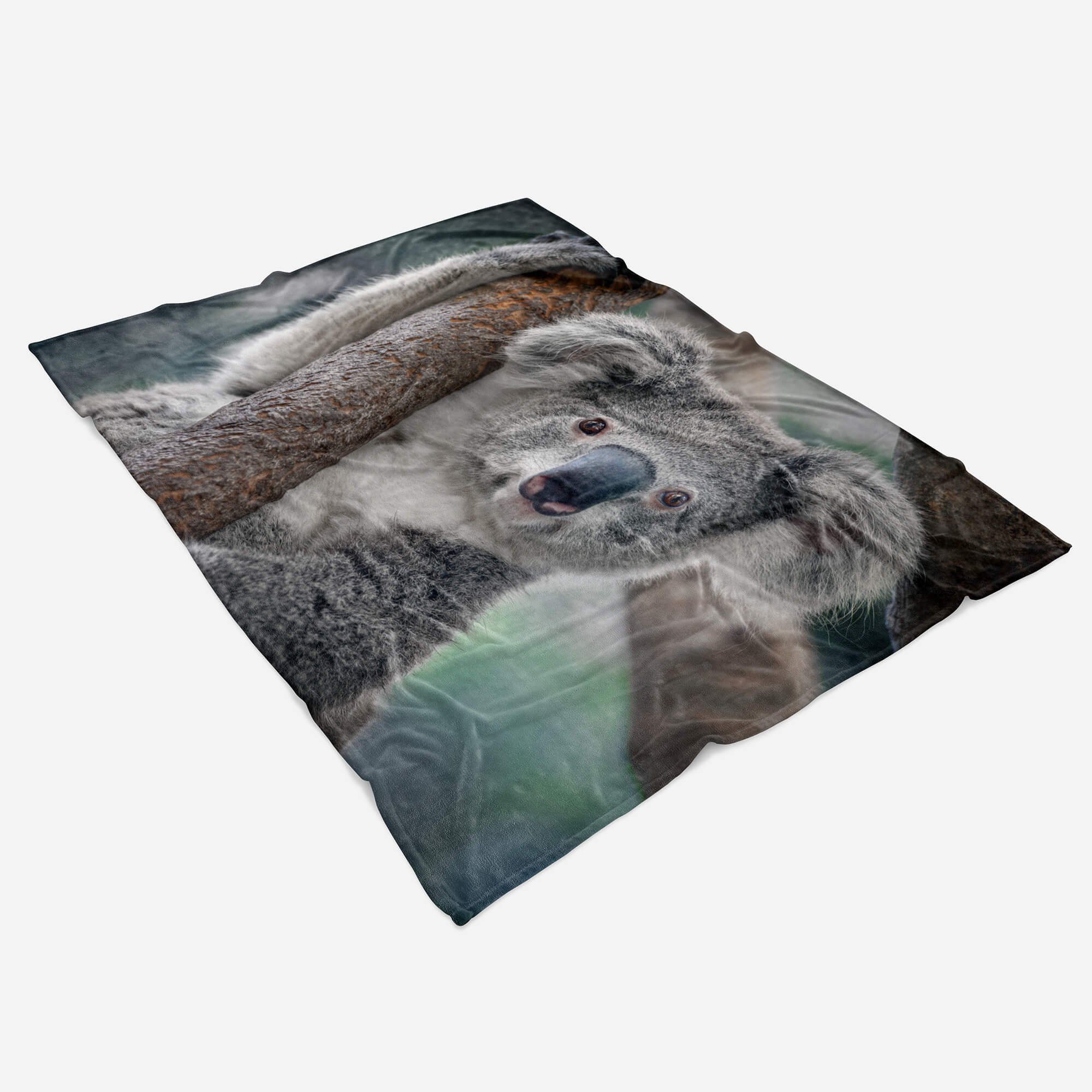 Handtuch (1-St), Koala Saunatuch Kuscheldecke Aus, Art Handtuch Strandhandtuch Koalabär Handtücher mit Tiermotiv Baumwolle-Polyester-Mix Sinus