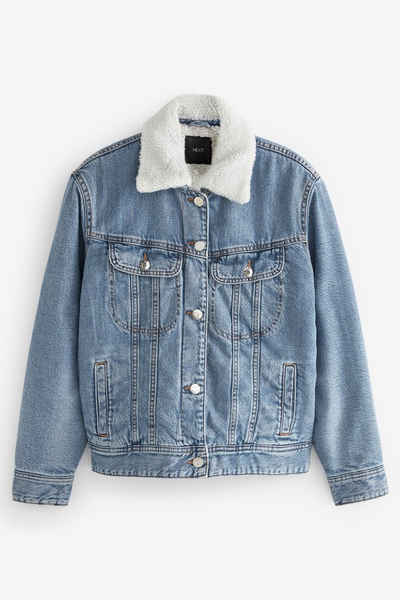 Next Jeansjacke Denim-Jacke mit Teddyfutter (1-St)