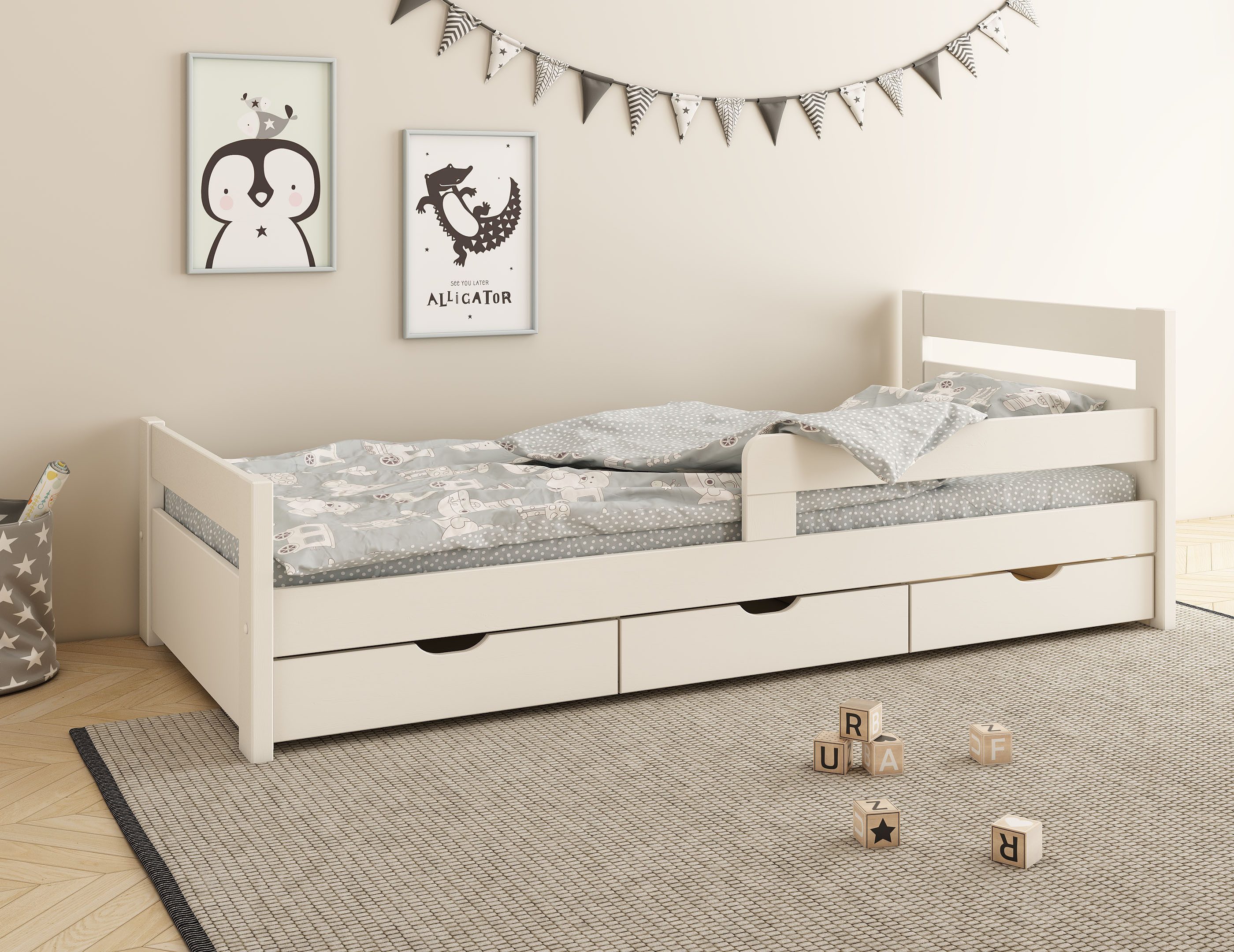 OTTO home Kinderbett ""TIMMO " BESTSELLER, inklusive 3 Schubkästen" bodenti günstig online kaufen