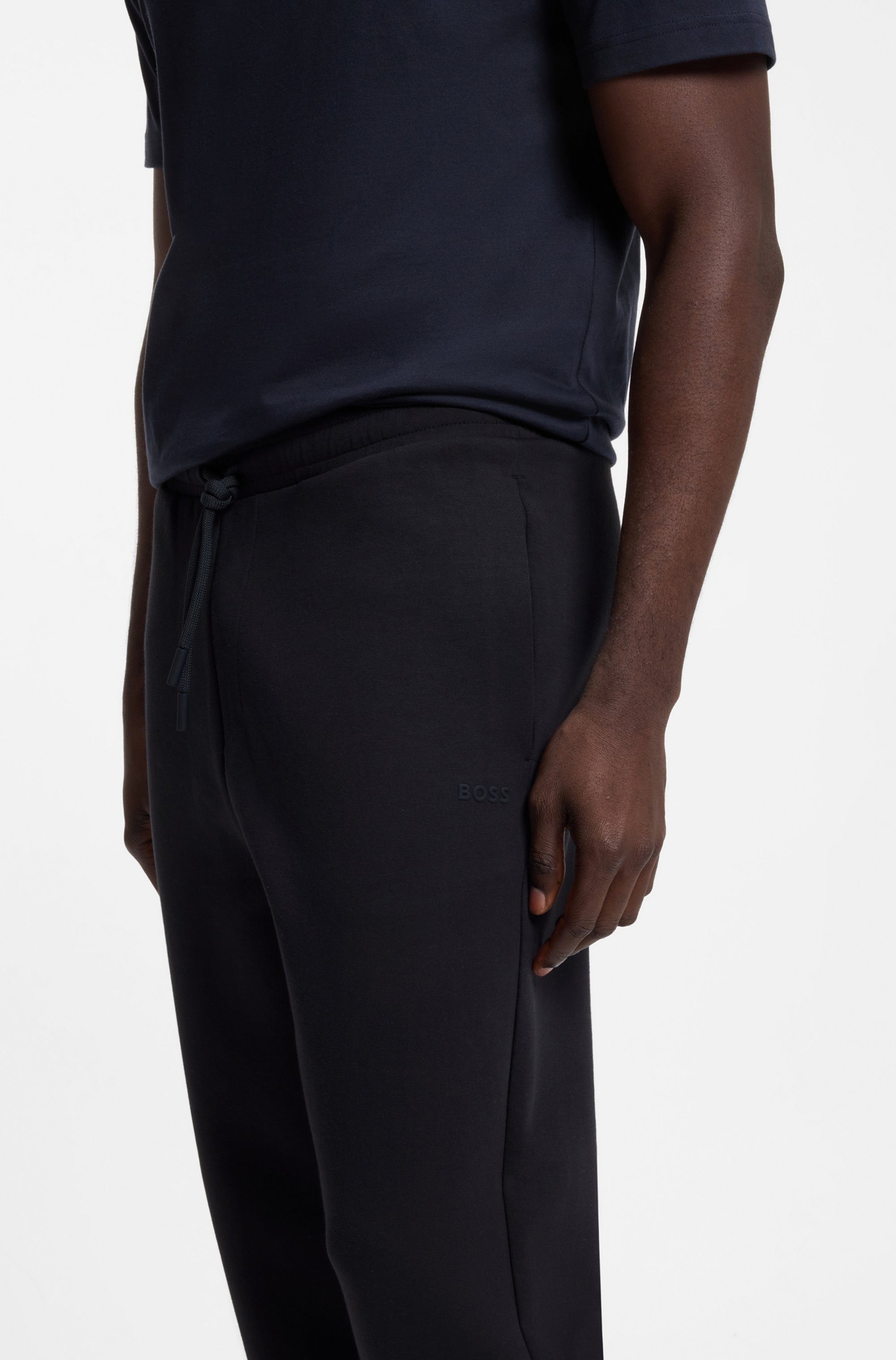 BOSS GREEN Jerseyhose Hadiko Reguläre Passform mit elastischem Bund und Eingrifftaschen