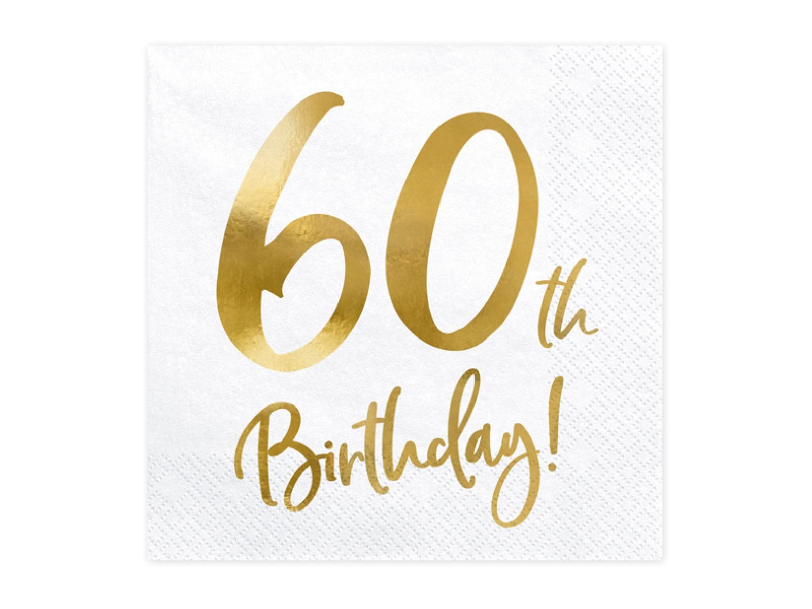 partydeco Hängedekoration Servietten Birthday Gold 60th. günstig online kaufen