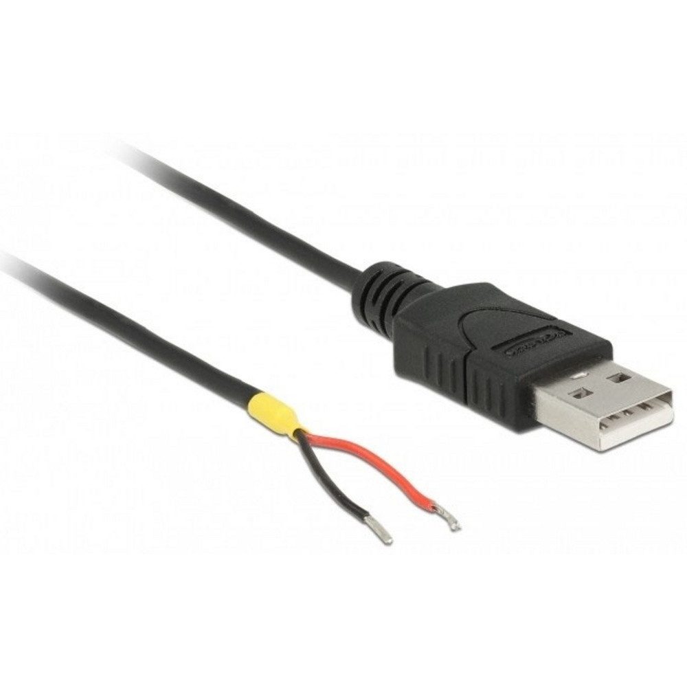 Delock Delock USB-Kabel USB 2.0 USB-A Stecker, offene Kabelenden 1.50 m Schw USB-Kabel, (150.00 cm)