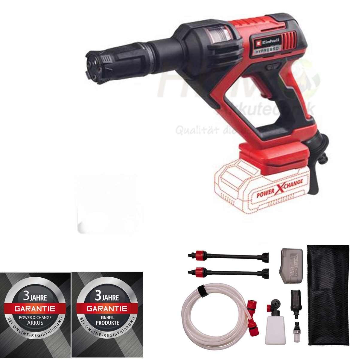 Einhell Akku-Druckreiniger Hypresso 18/24-1 Li-Solo Power X-Change 18 V, 24 bar