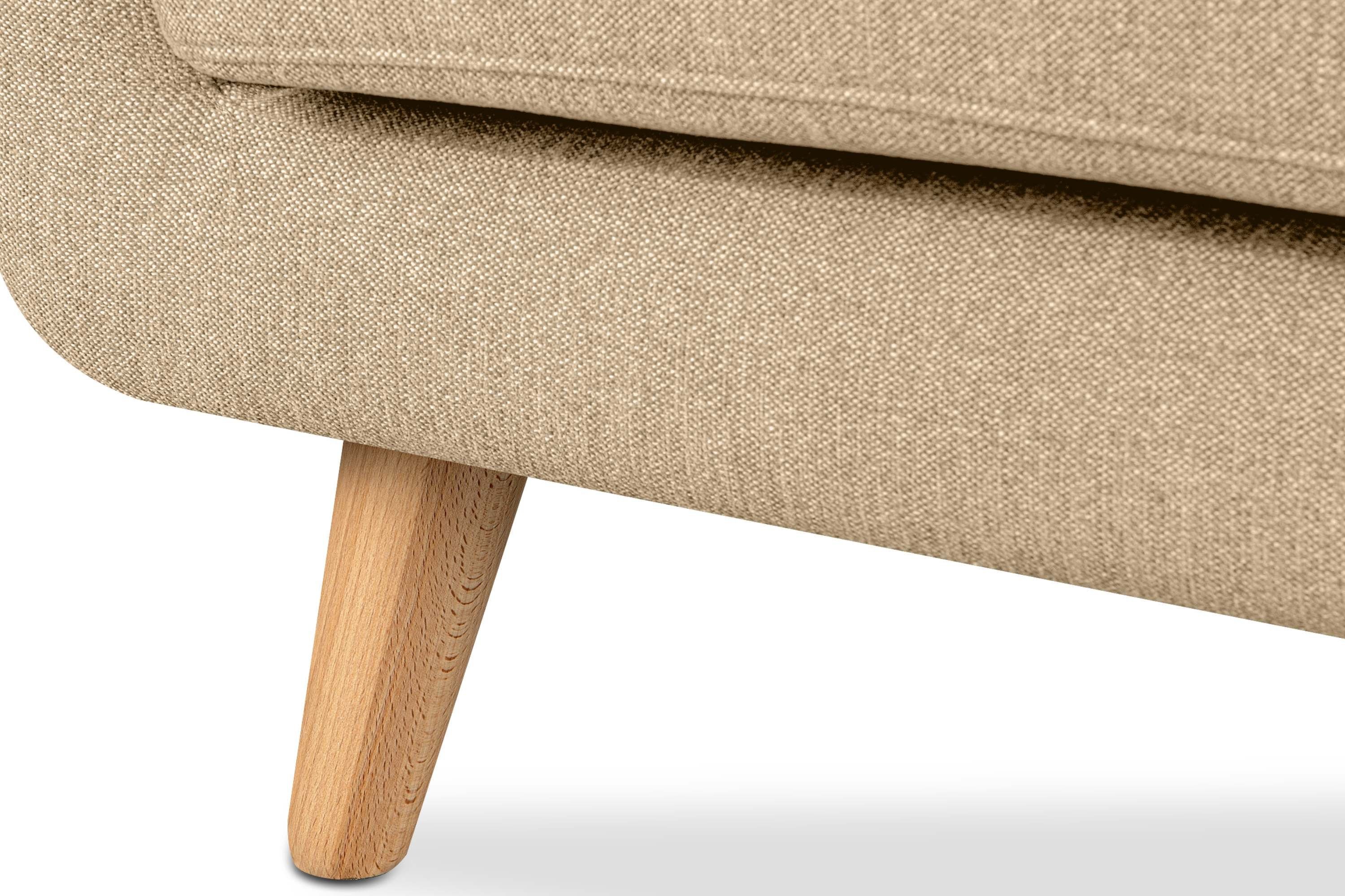 Konsimo den mit hergestellt in EU, 2-Sitzer TAGIO cremefarben Sofa II Personen, Rückenkissen auf 2 der Steppung