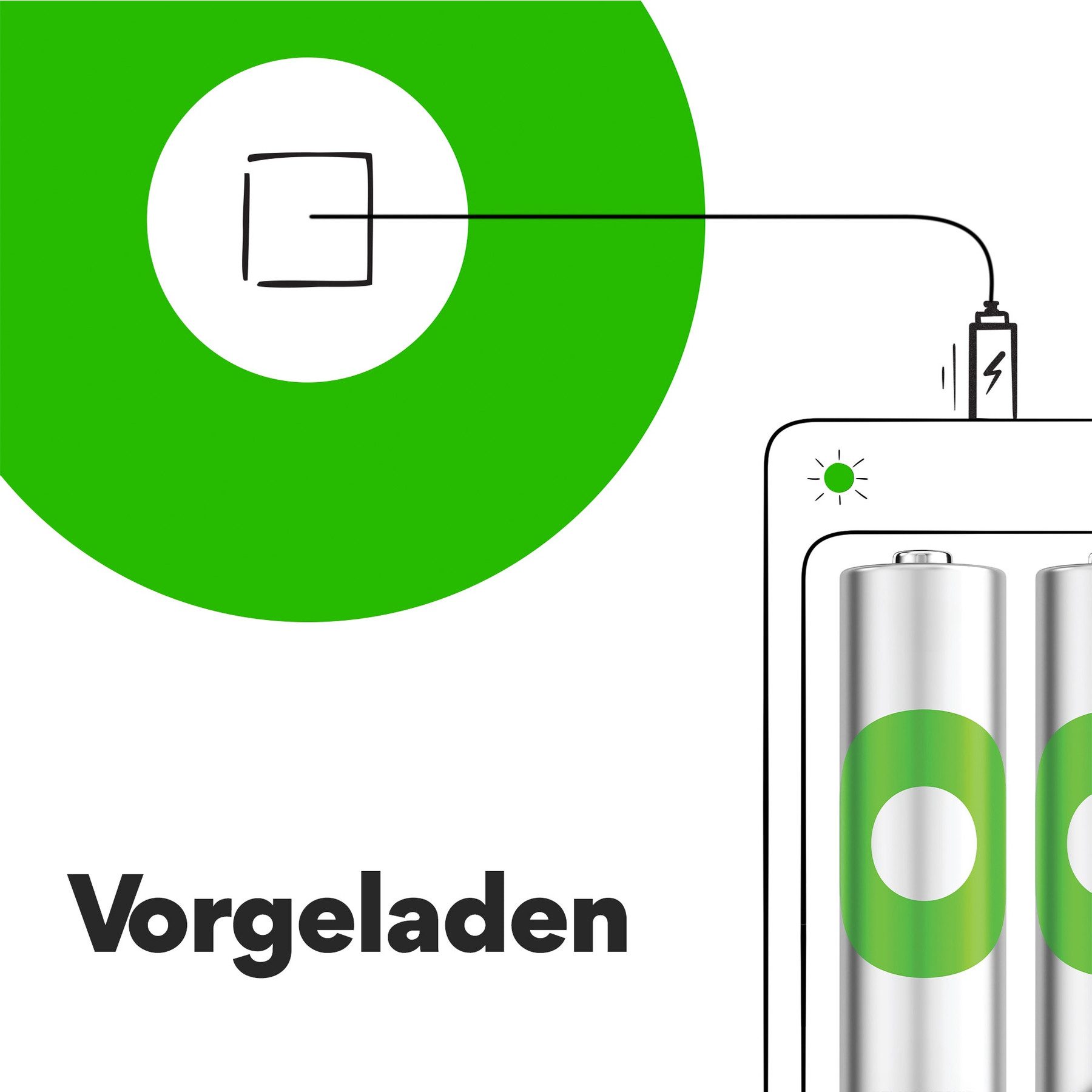Gp GP ReCyKO NiMH Akku Micro AAA, HR03 1,2V/ 650 mAh, 2 Stück Akku-Set
