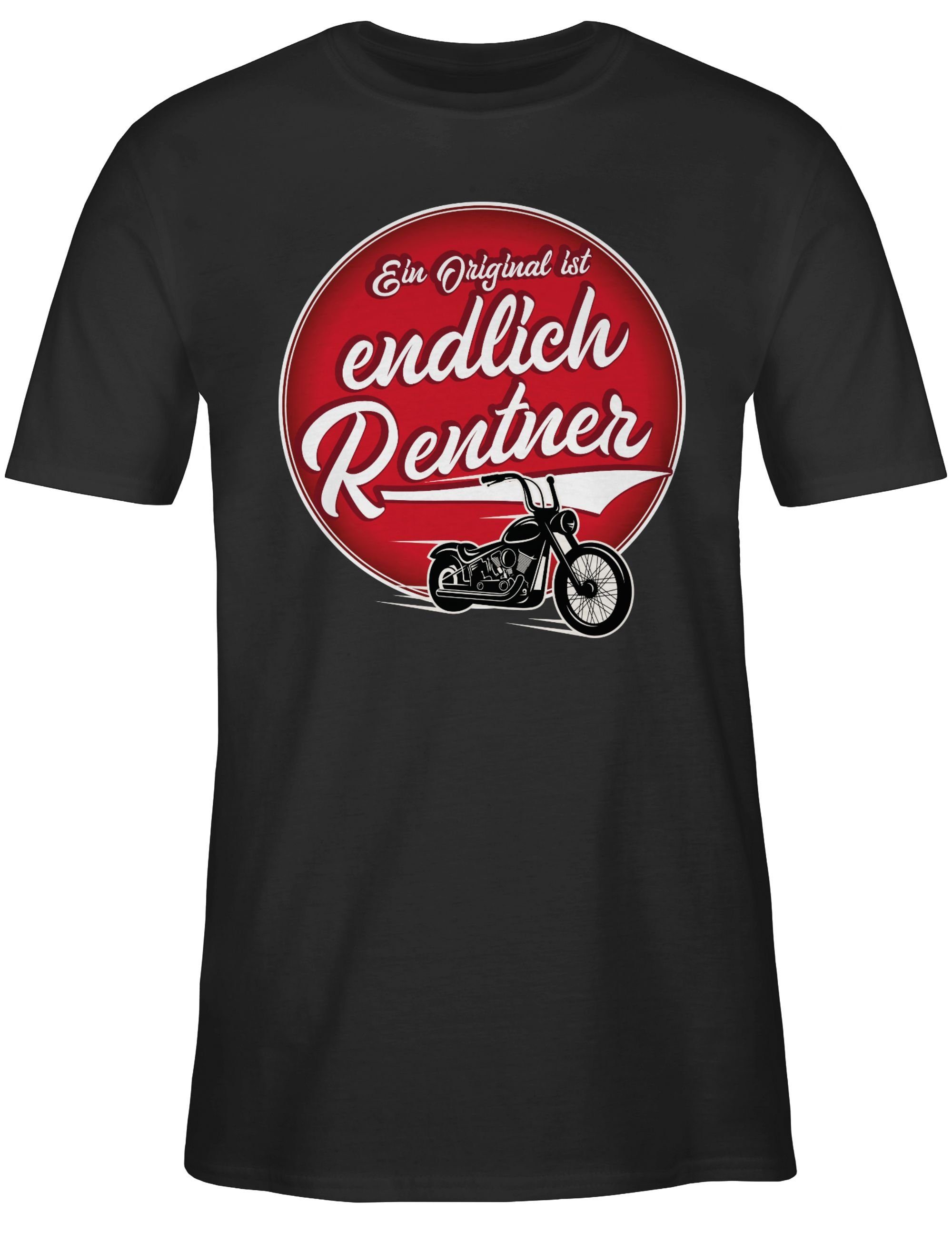 Shirtracer Original Schwarz Geschenk endlich ist Rentner 1 Rentner T-Shirt Ein