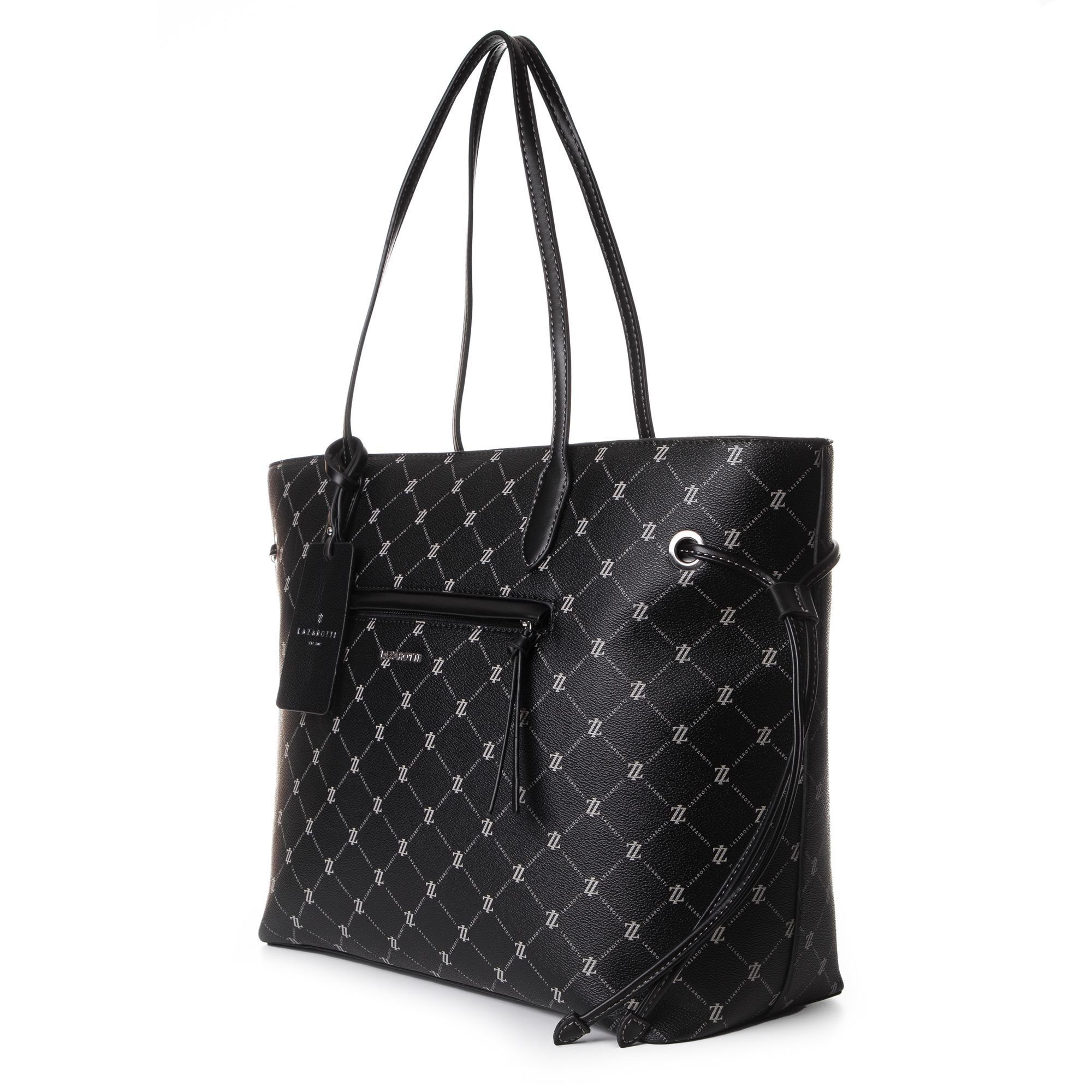 black Lazarotti Shopper Kunstleder Palermo,