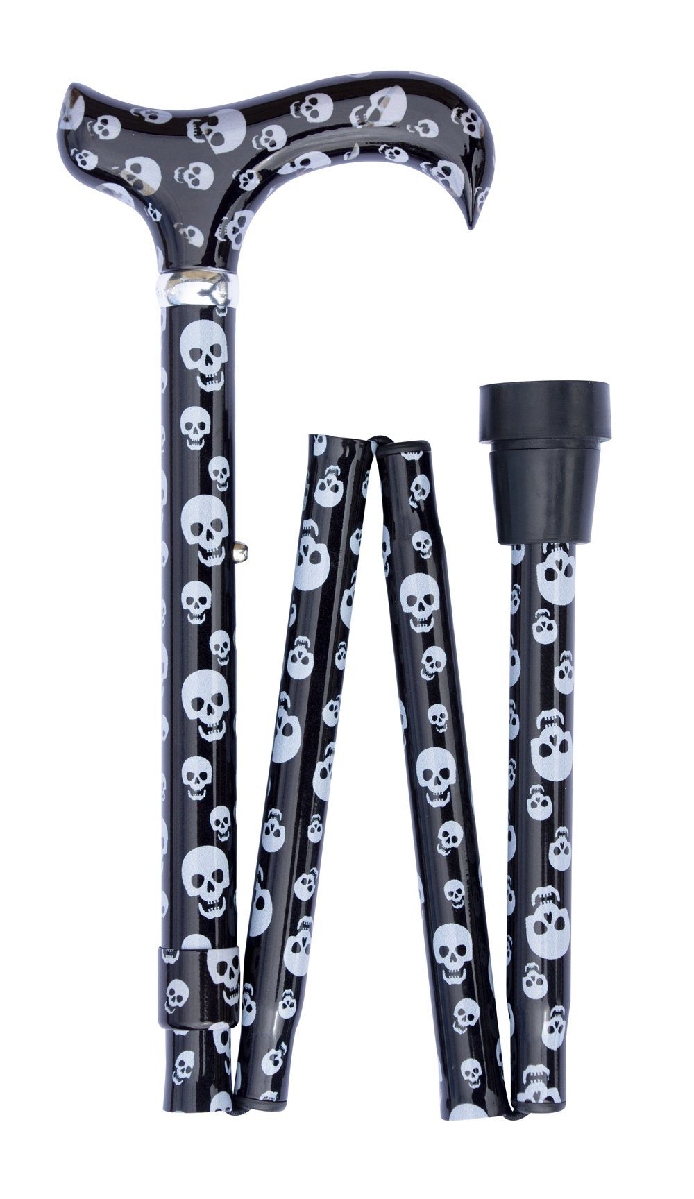 Stockshop Gehstock Design Faltstock SKULL von Stockshop farbig, gothic, modisch, höhenver