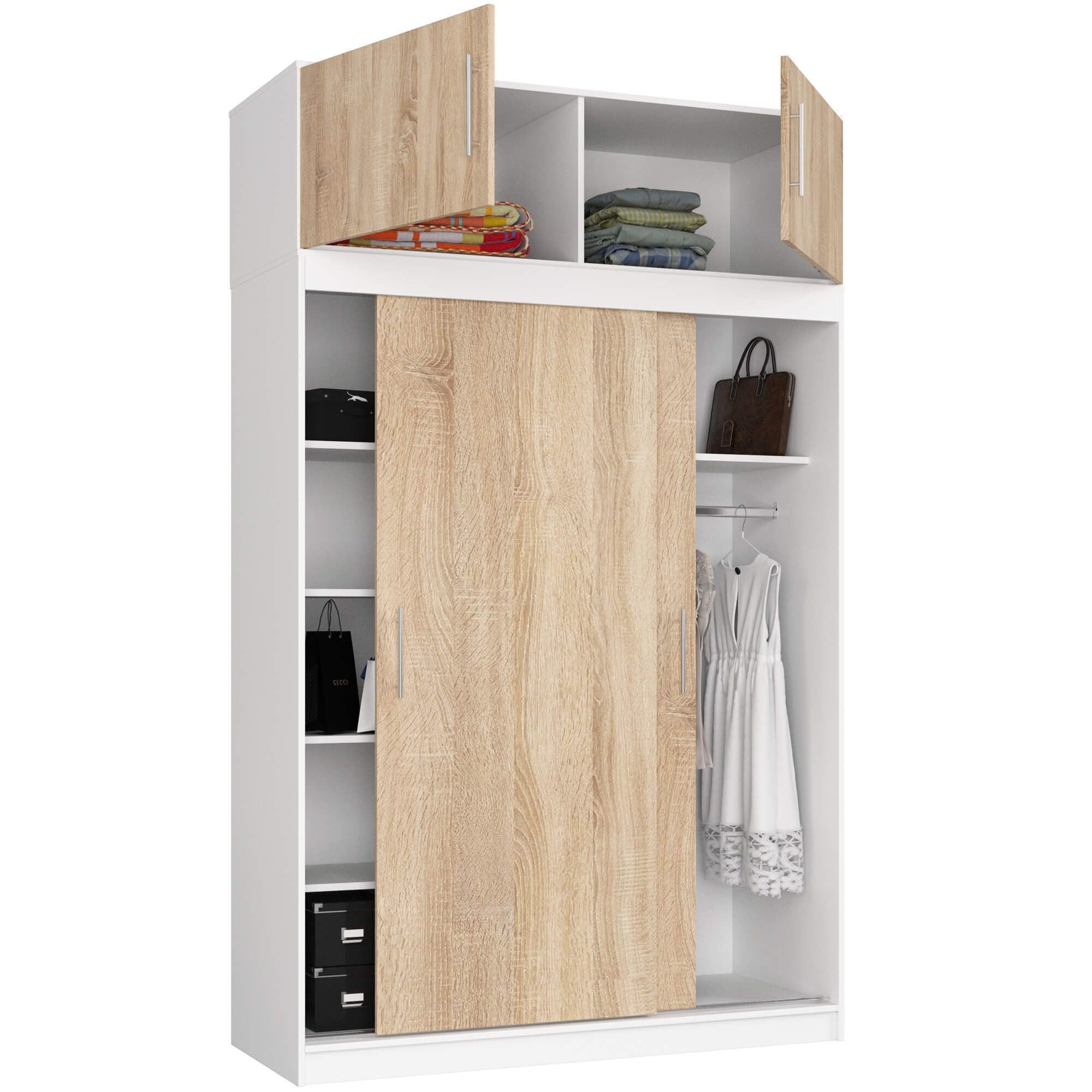 Raumhirsch Furniture Kleiderschrank Moderner Kleiderschrank 4 Türen - Praktischer Stauraum - Weiß Matt Funktionaler Kleiderschrank mit 4 Türen in Weiß Matt