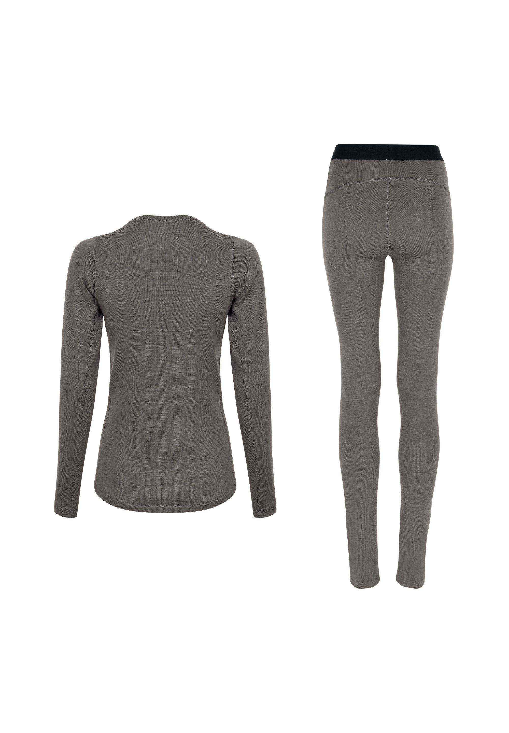 DANISH ENDURANCE Funktionsshirt Merino Baselayer Funktionsunterwäsche Set, Langarm Shirt & Hose, Temperaturregulierend