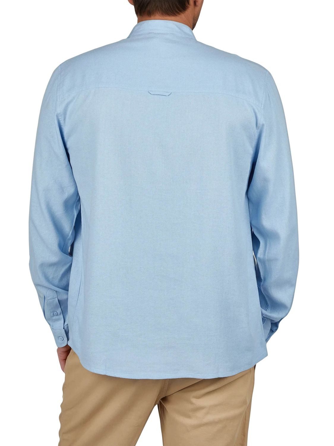 DENIMFY Langarmhemd Herren Leinen Hemd DFJesper Regular Fit (1-tlg)