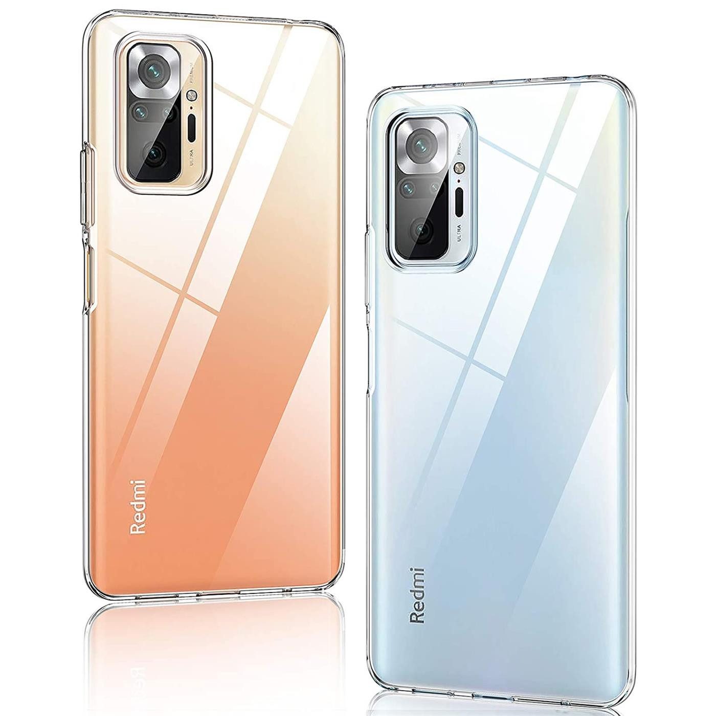 CoolGadget Handyhülle Silikon Handy Hülle Slim für Xiaomi Redmi Note 10 Pro 6,67 Zoll, dünne TPU Schutzhülle Case in transparent / durchsichtig