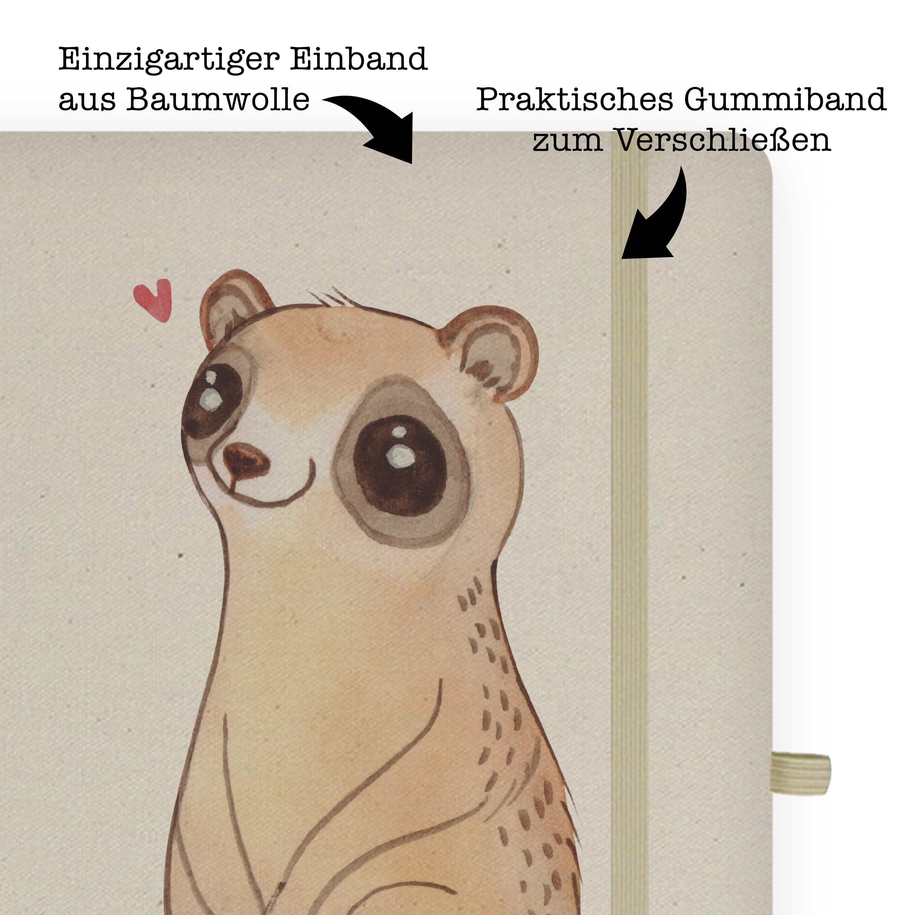 Mrs. - Geschenk, Glücklich Transparent Plumplori - Eintragebuch, Panda Notizbloc & Mr. Notizbuch