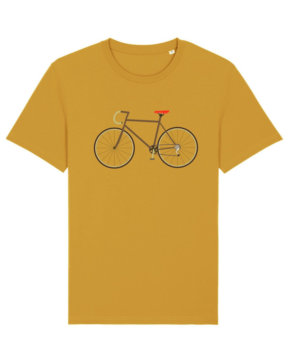 wat? Apparel Print-Shirt Fahrrad (1-tlg) ocker