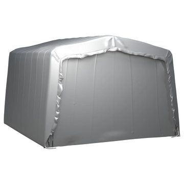 vidaXL Garten-Geräteschrank Lagerzelt 370x370 cm Stahl Grau
