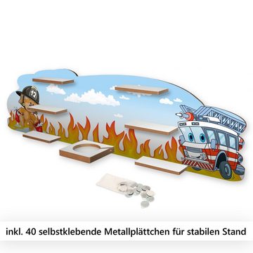 Kreative Feder Wandregal MUSIKBOX-REGAL Feuerwehr, für TONIE-BOX und TONIES inkl. 40 Metallplättchen