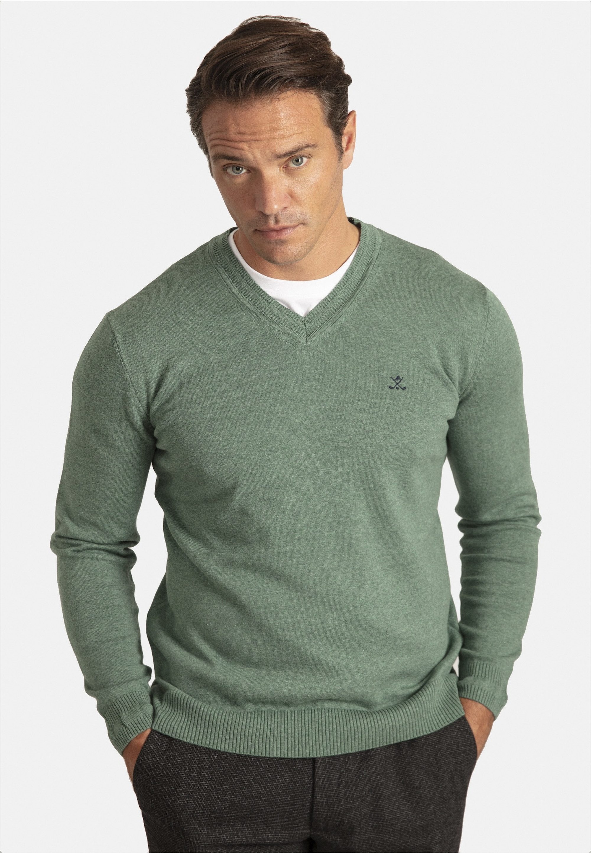SIR RAYMOND TAILOR Strickpullover Los Angeles (1-tlg) mit klassischem V-Aus günstig online kaufen