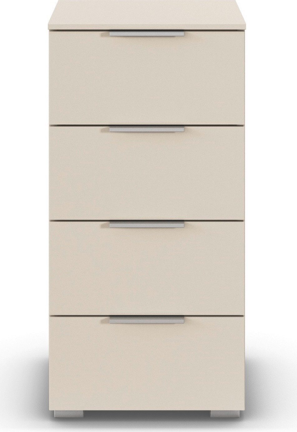 OTTO home Schubkastenkommode Highboard Sideboard Schubladenkommode Kommode Schlafzimmer ASTANA (Breite 40 cm / Höhe 81 cm), mit 4 geräumigen Schubladen, Kantengriff in Alufarben MADE IN GERMANY