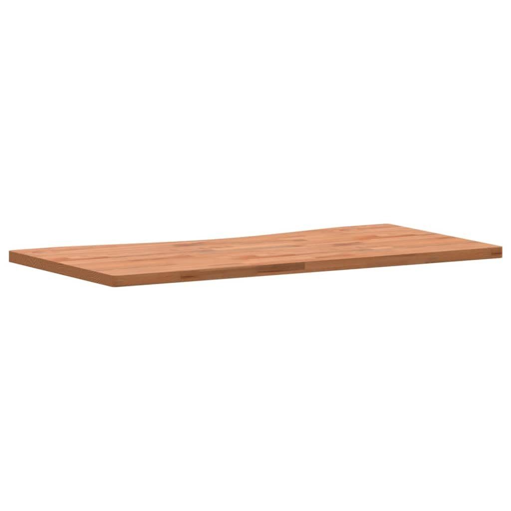 vidaXL Schreibtisch Schreibtischplatte 100x45-50x2,5 Buche Bür Massivholz cm Arbeitsplatte