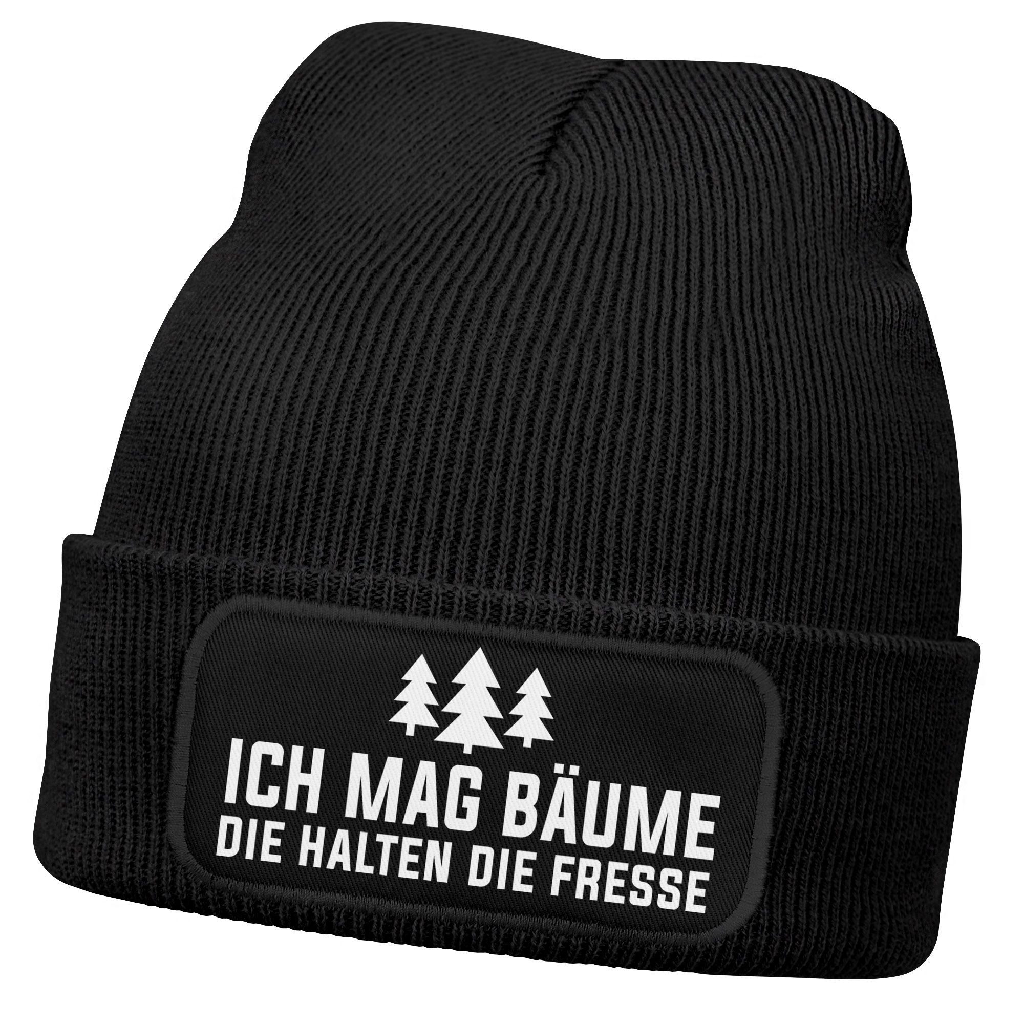 MoonWorks Strickmütze Herren Beanie mit Patch Strickmütze mit Spruch Ich ma günstig online kaufen