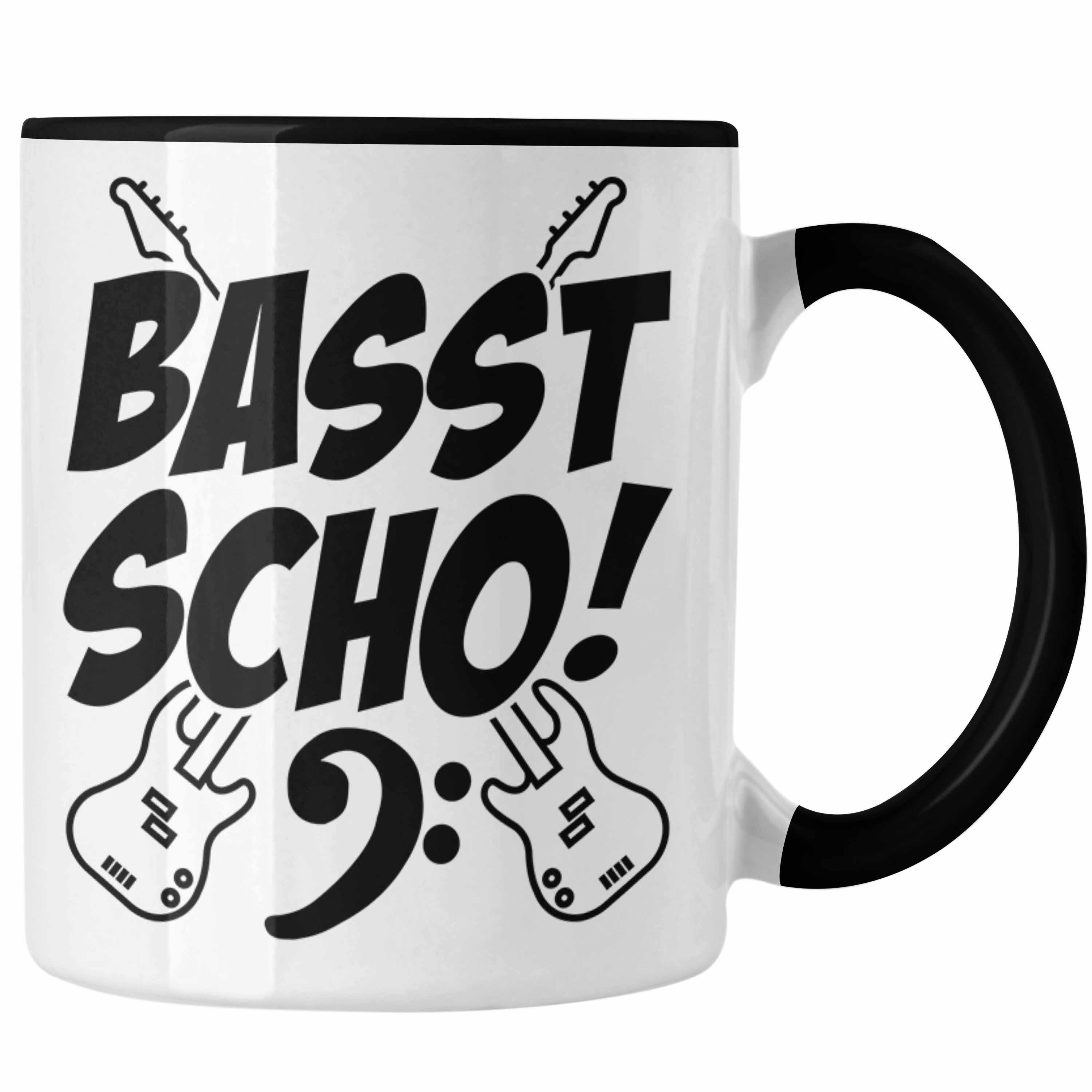 Trendation Tasse Bassist Tasse Geschenk Bass-Spieler Geschenkidee Kaffee-Becher Basst S Schwarz